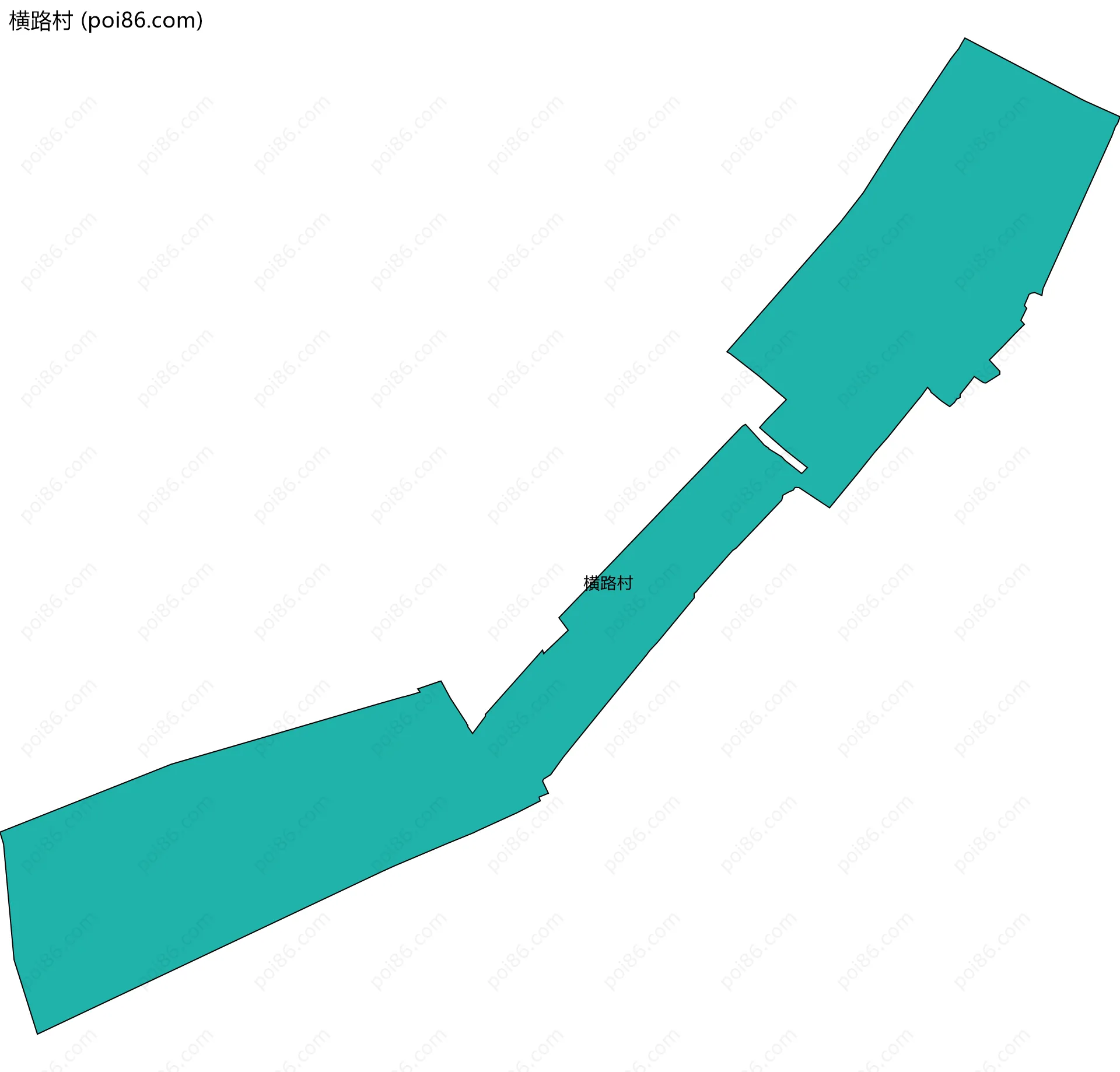 横路村边界地图
