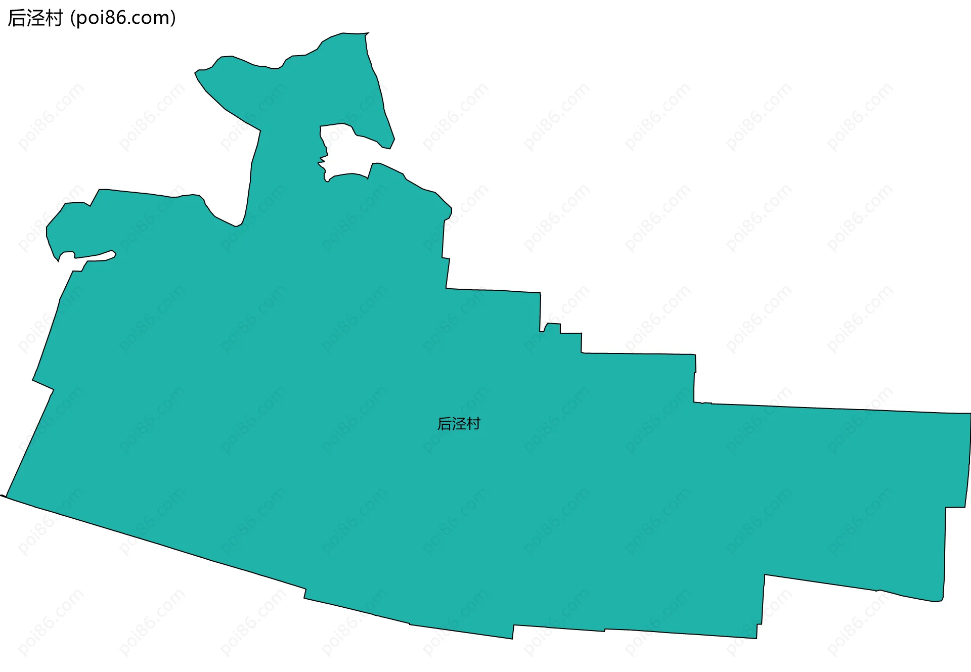 后泾村边界地图