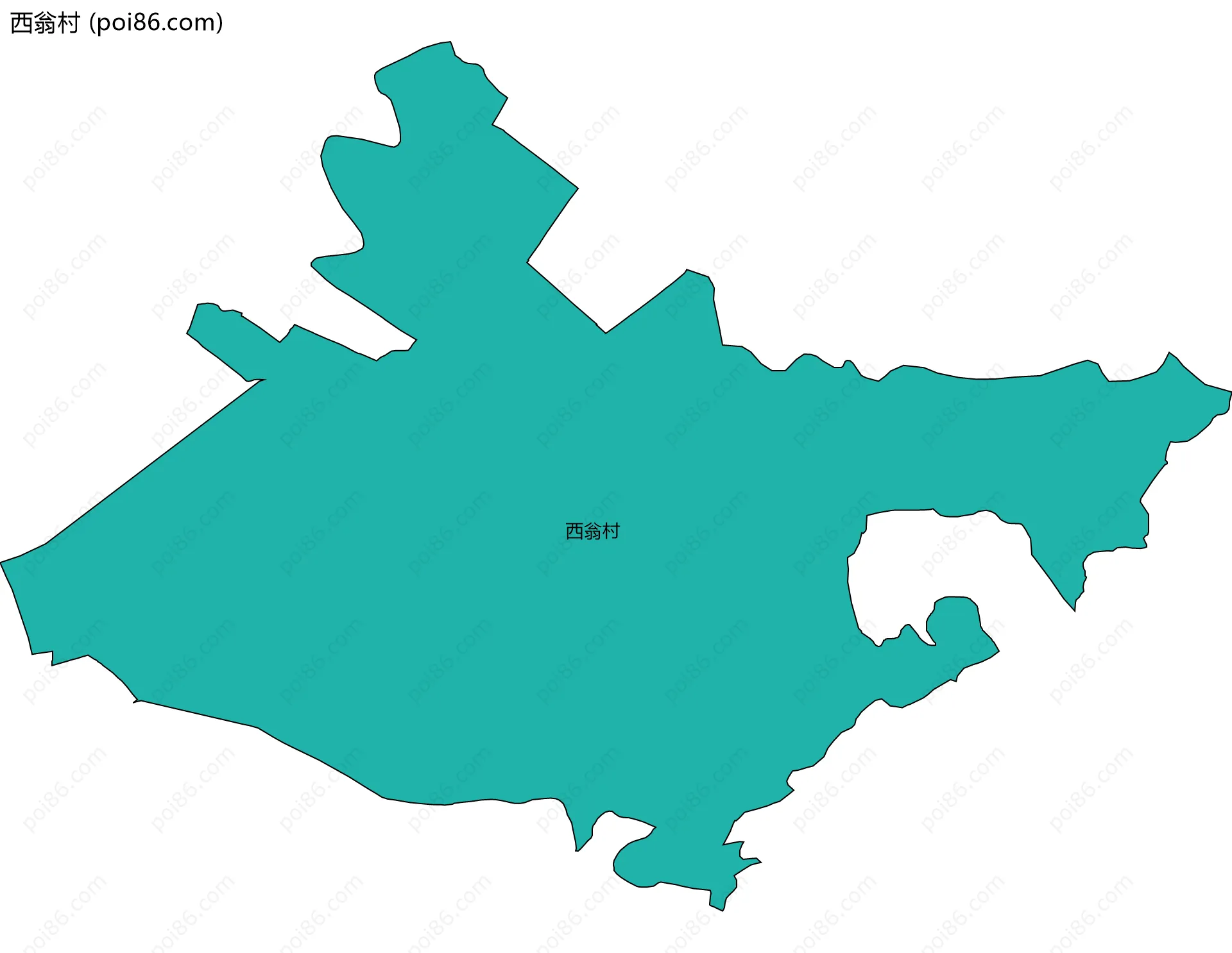 西翁村边界地图