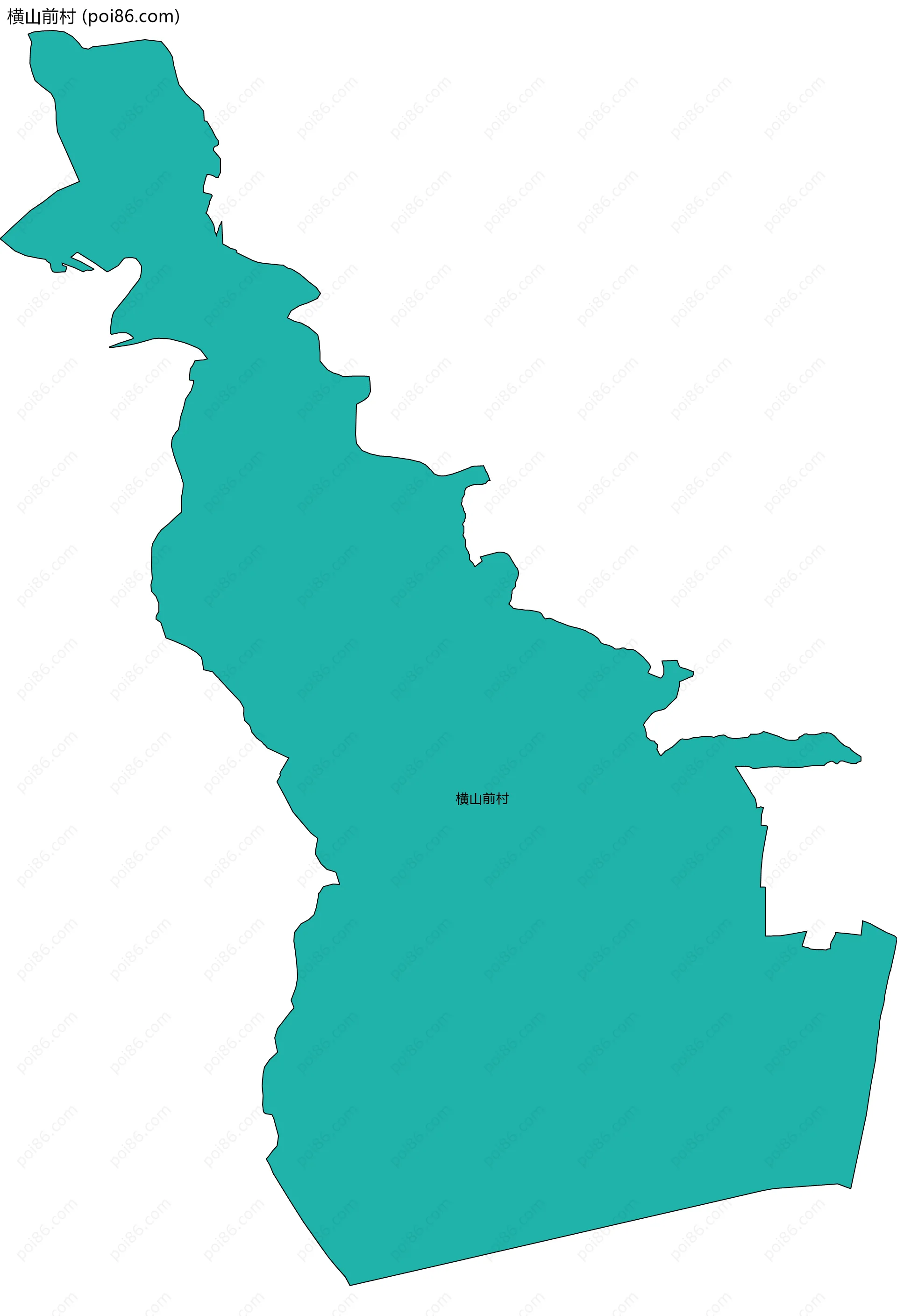 横山前村边界地图