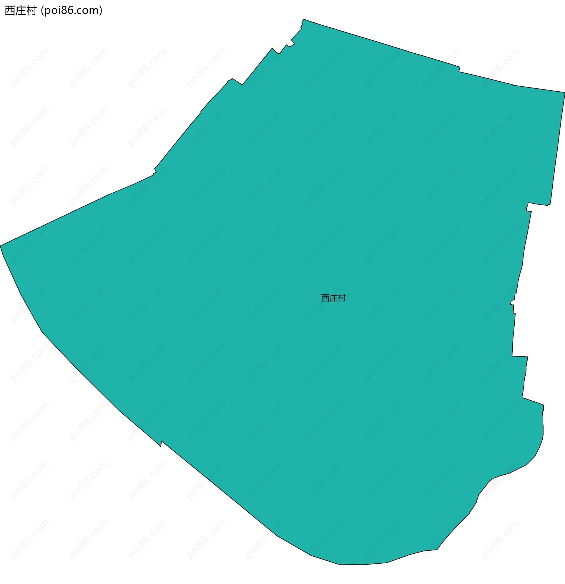 西庄村边界地图
