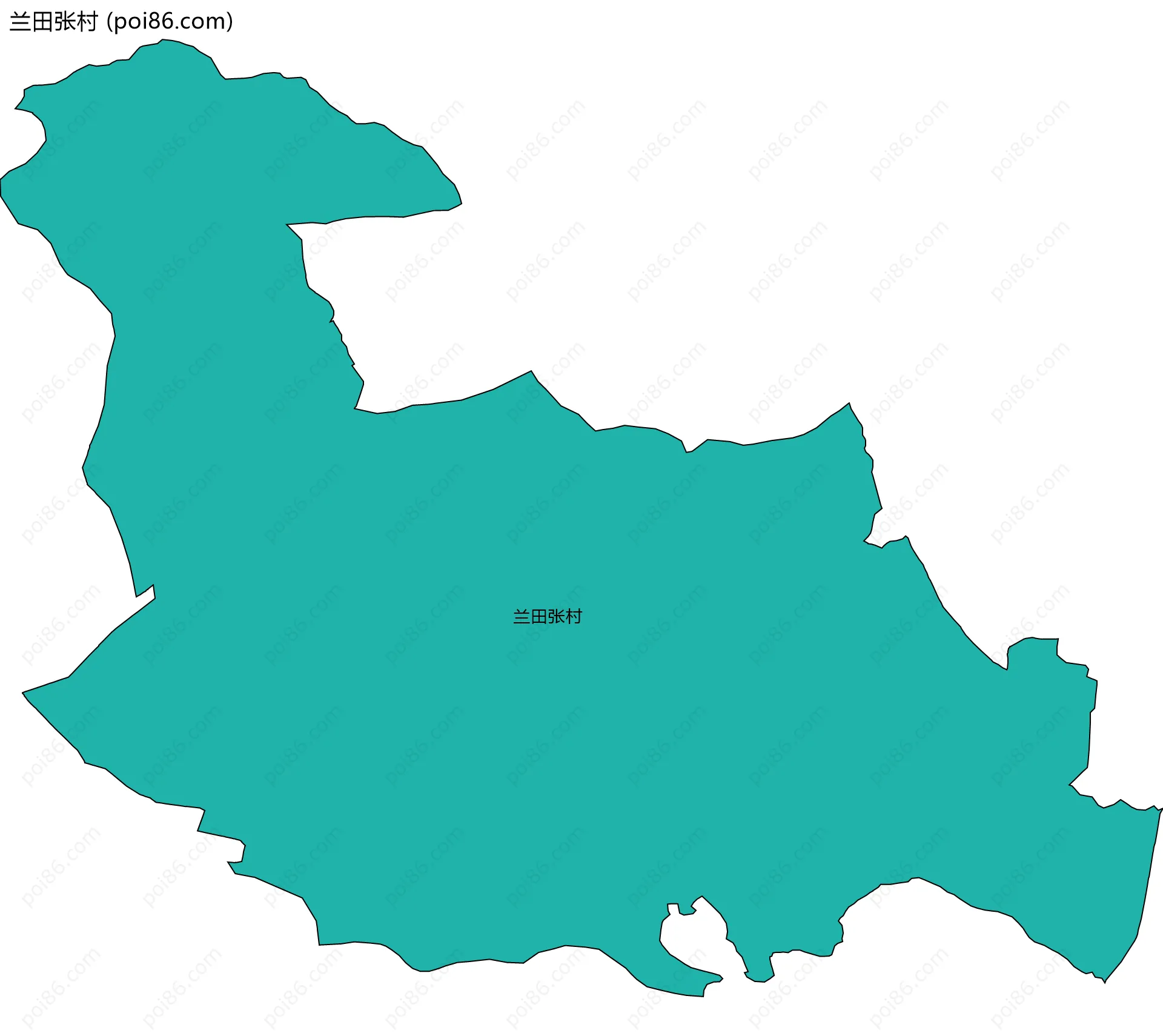 兰田张村边界地图