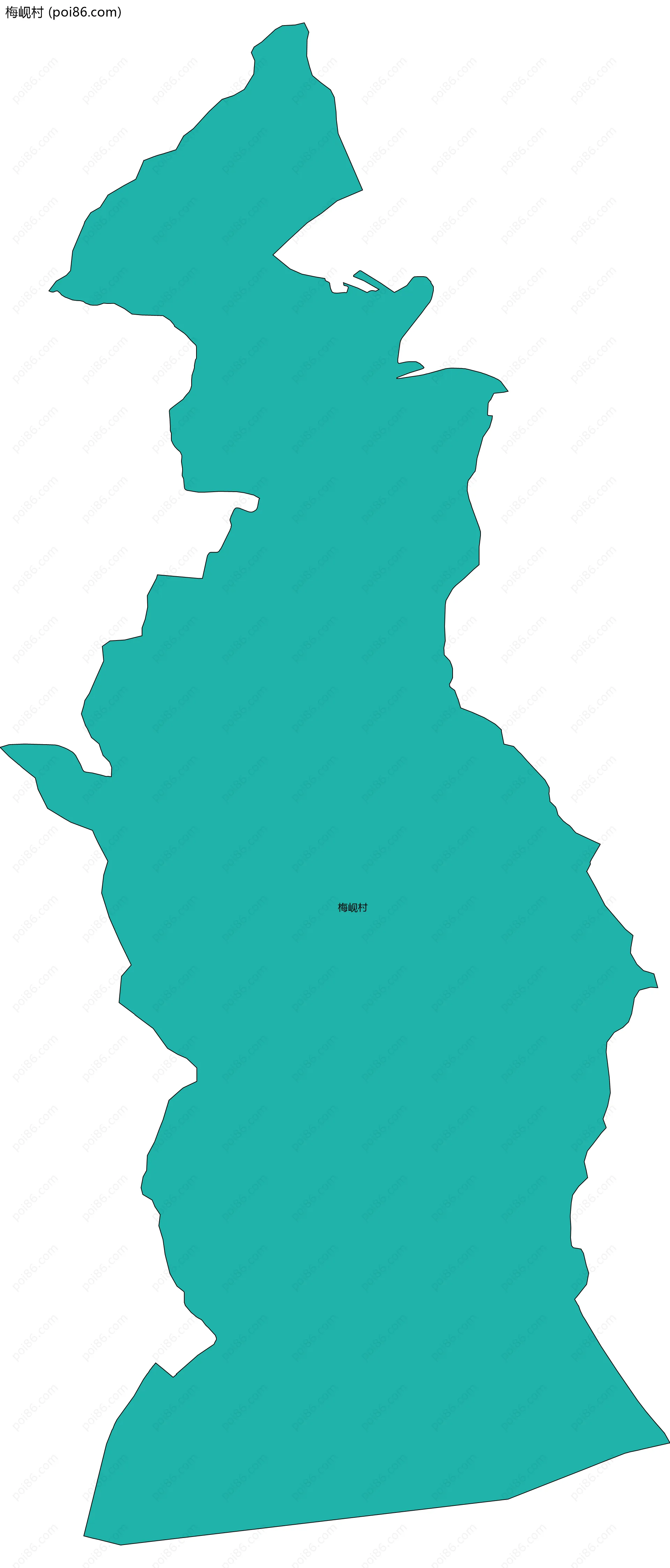 梅岘村边界地图