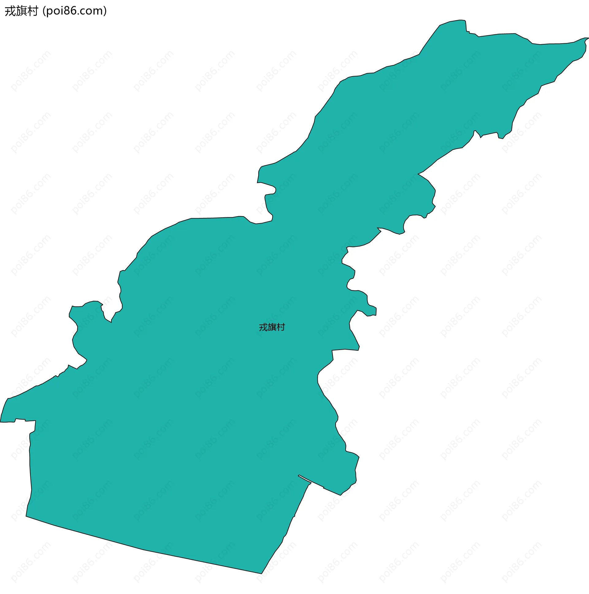 戎旗村边界地图