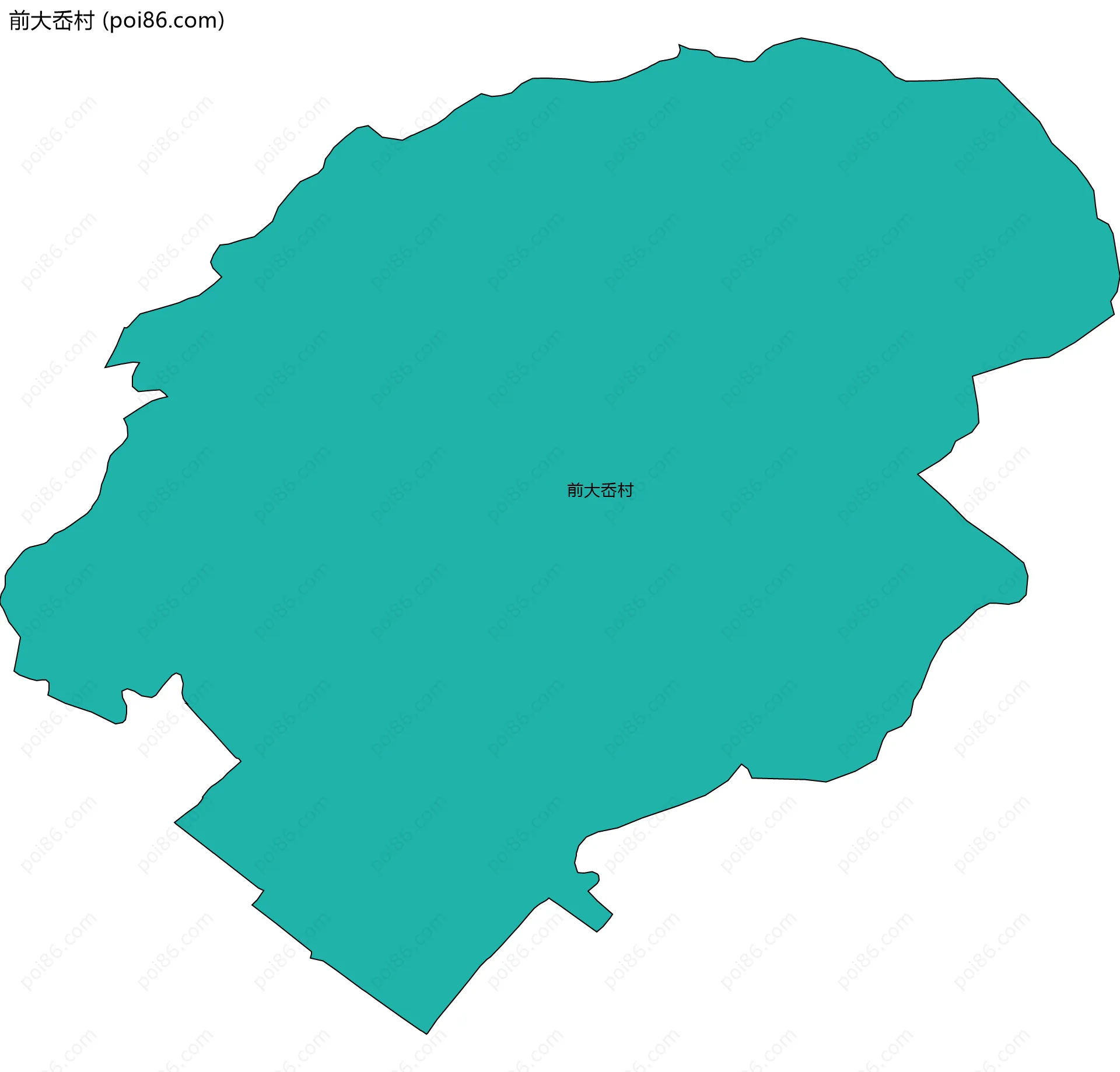 前大岙村边界地图