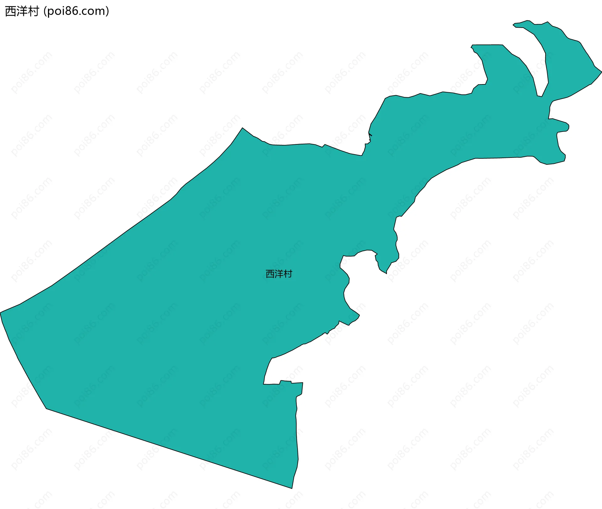 西洋村边界地图