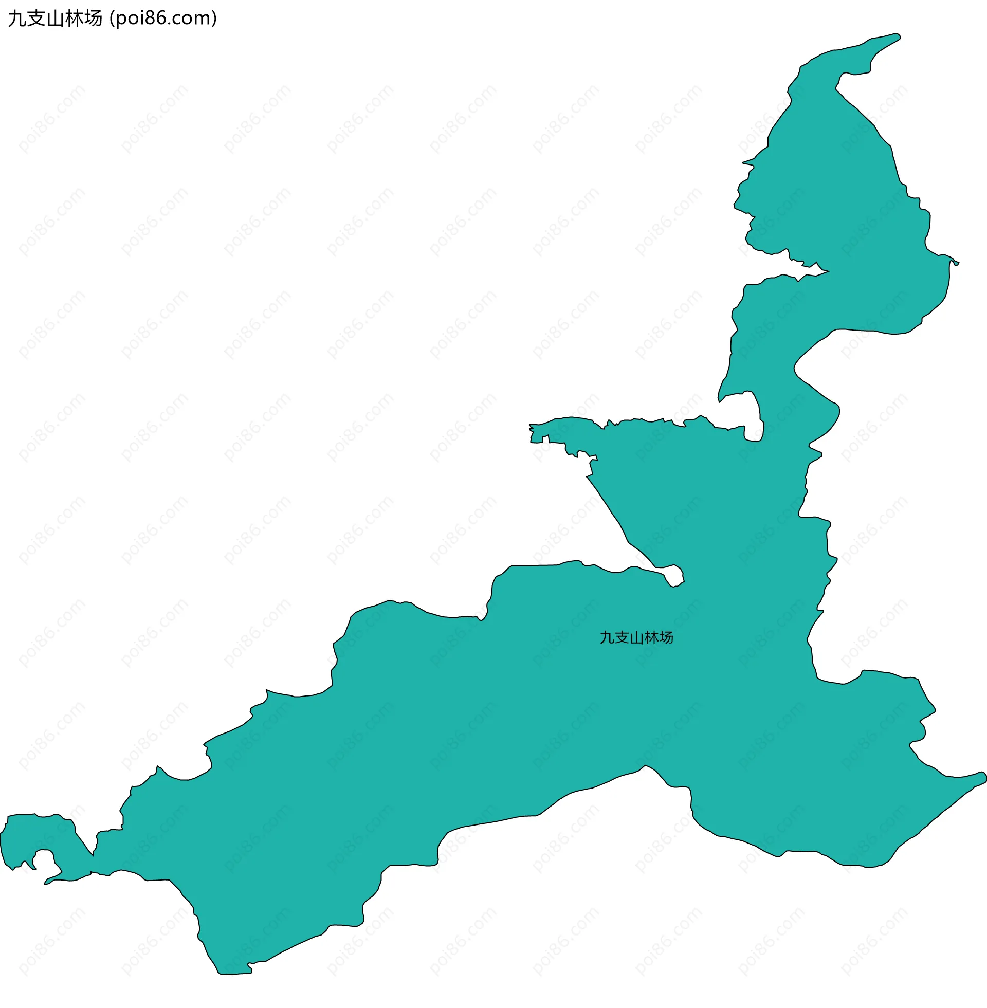 九支山林场边界地图