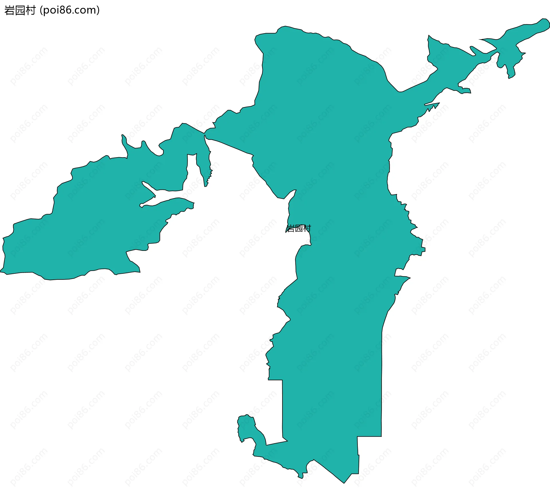 岩园村边界地图