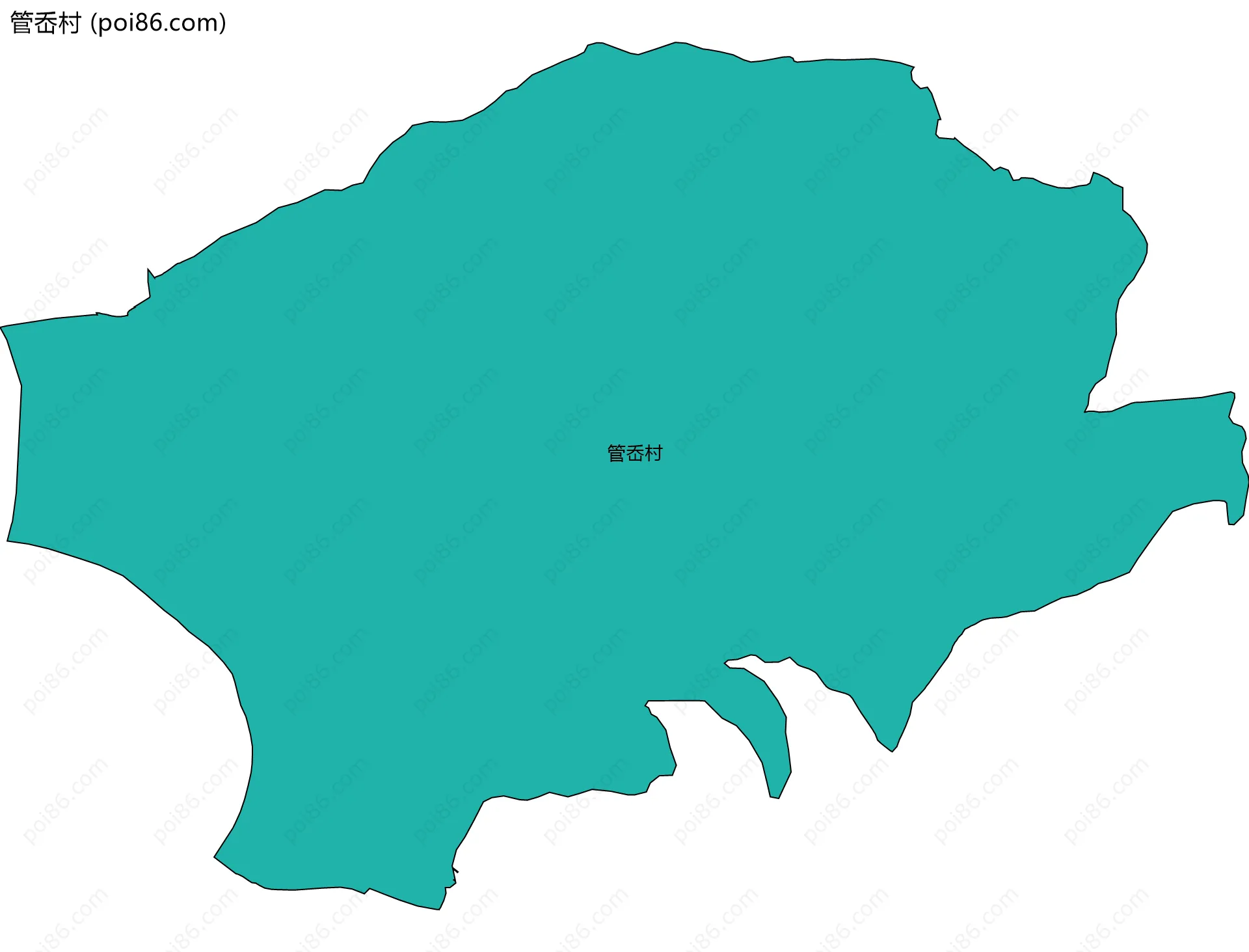 管岙村边界地图