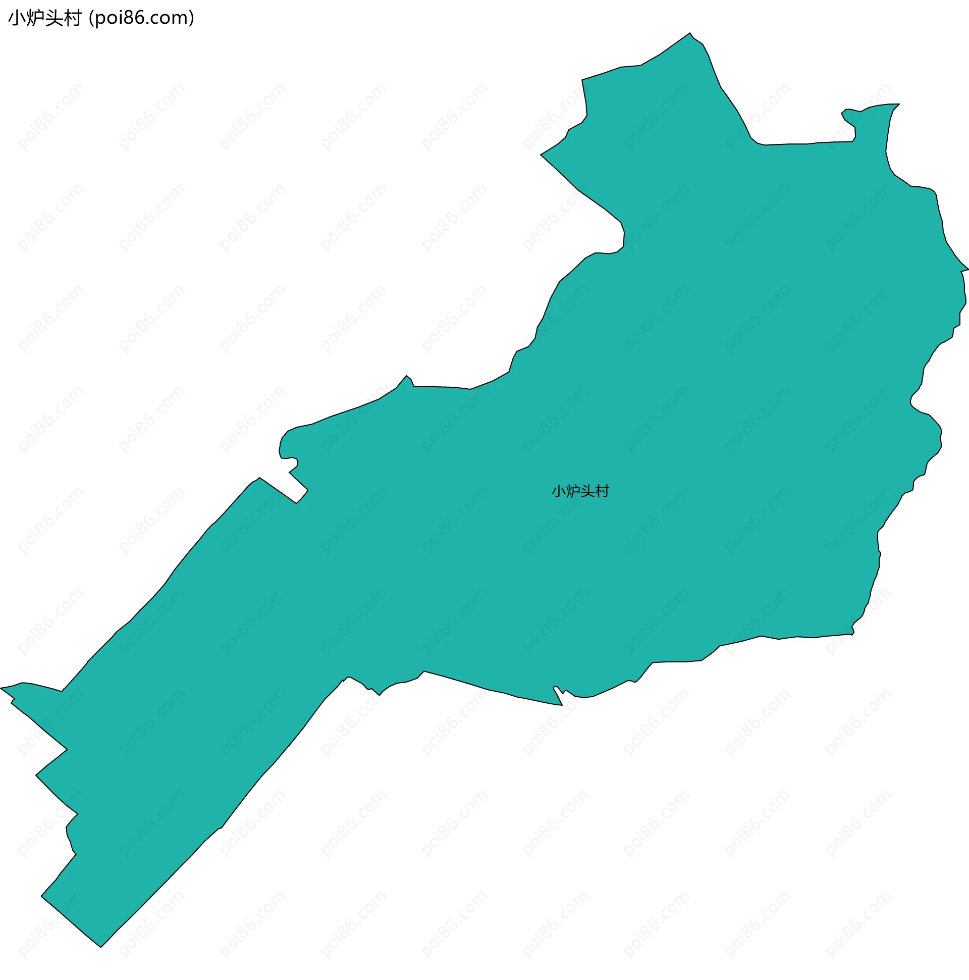 小炉头村边界地图