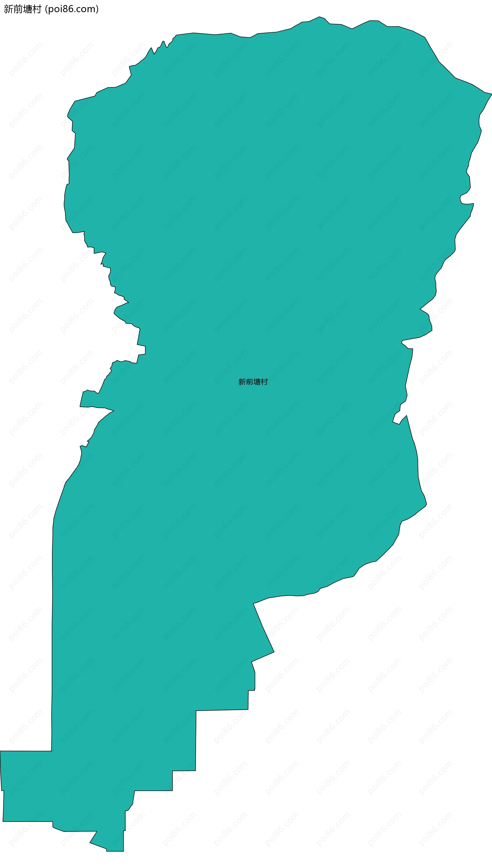 新前塘村边界地图