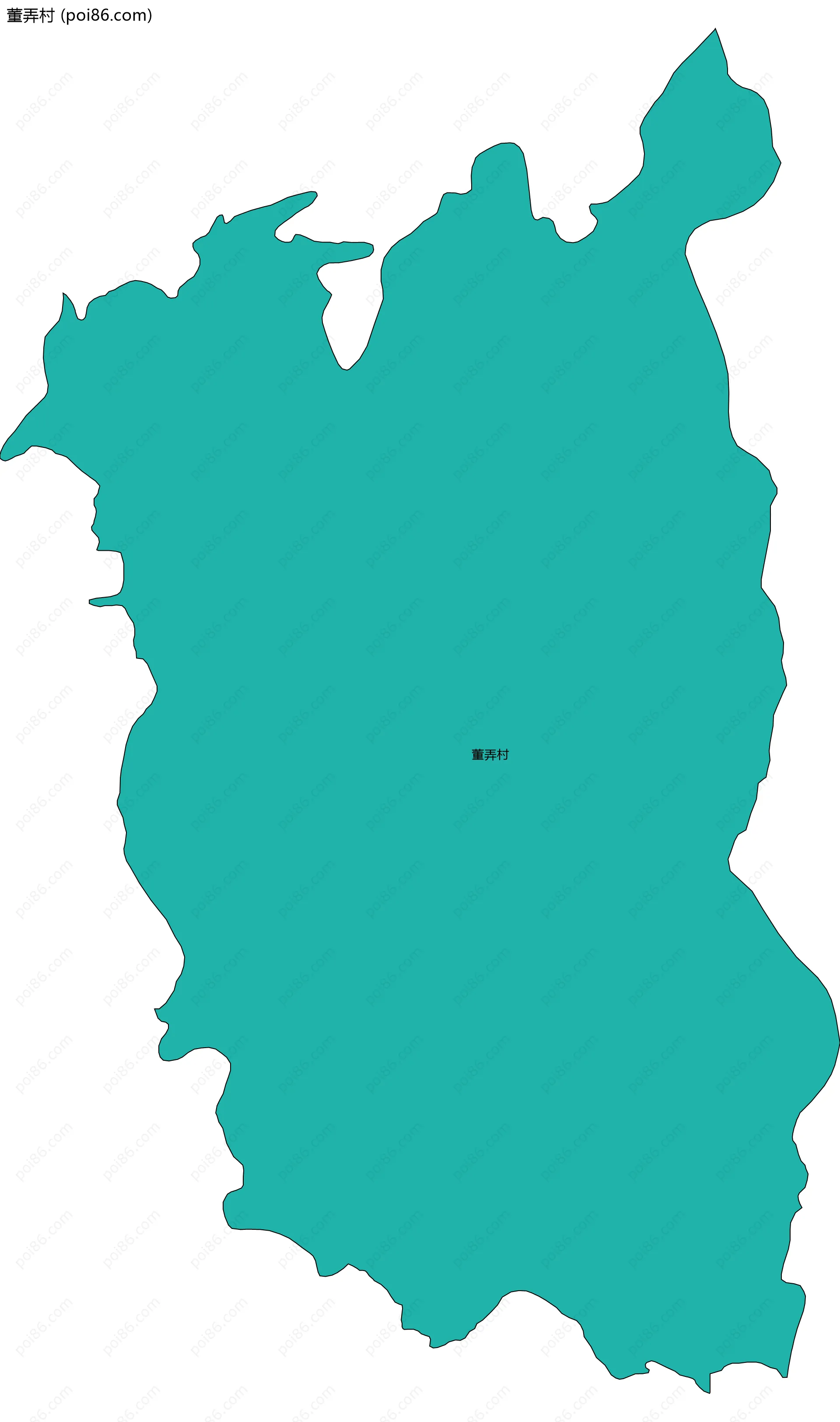 董弄村边界地图