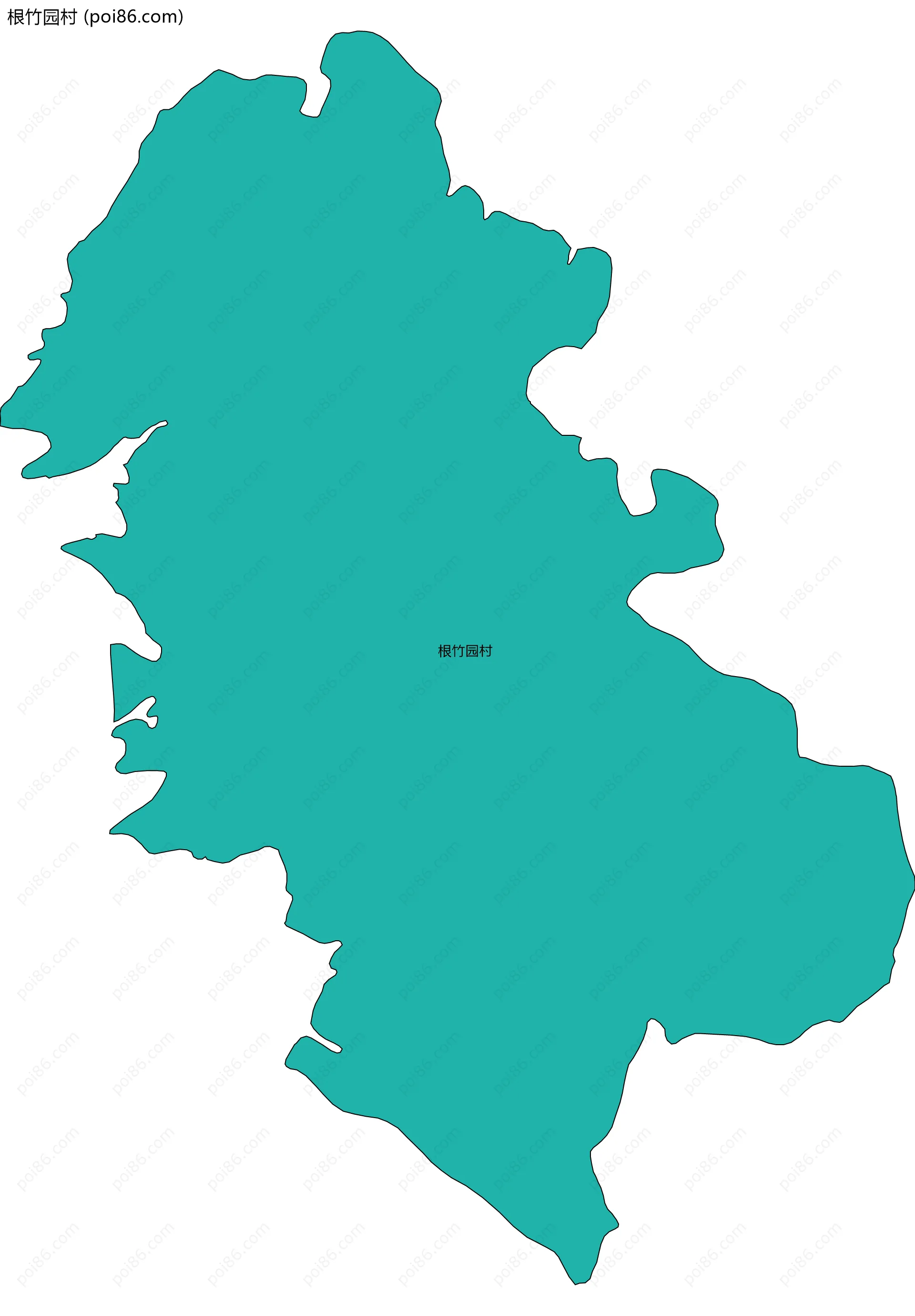 根竹园村边界地图