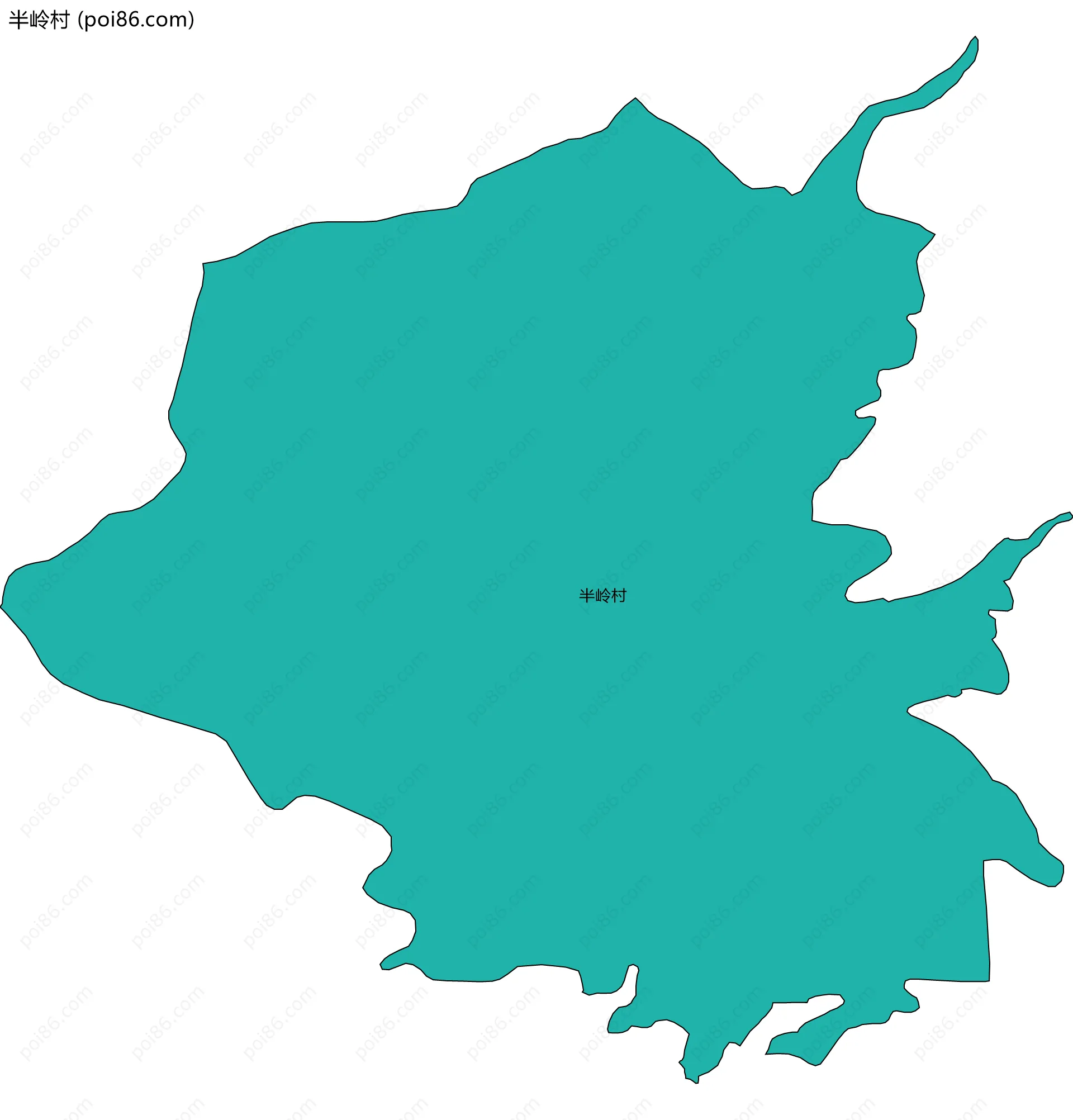 半岭村边界地图