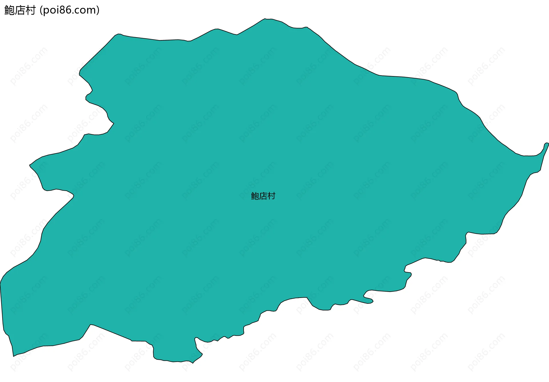 鲍店村边界地图