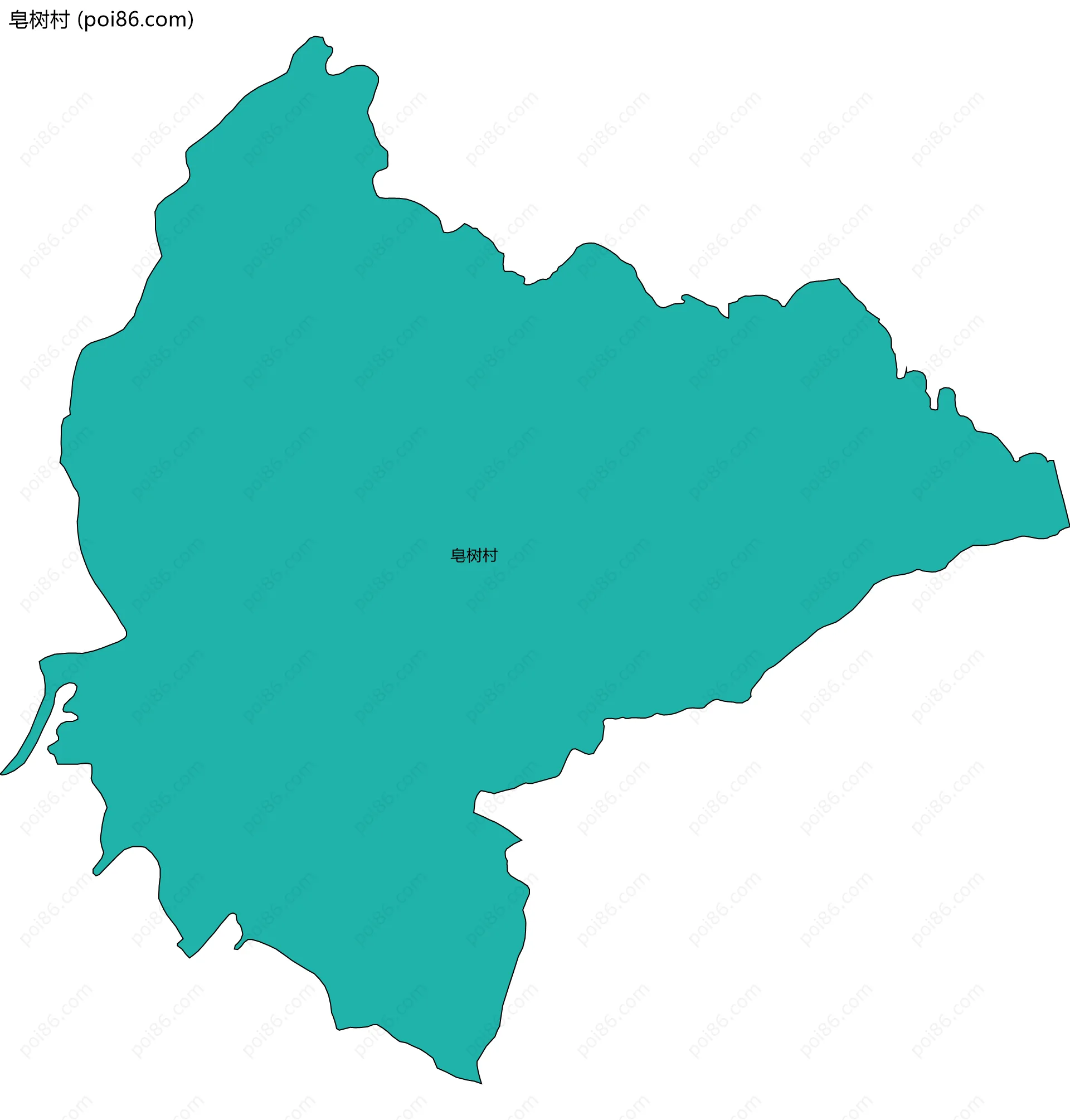 皂树村边界地图