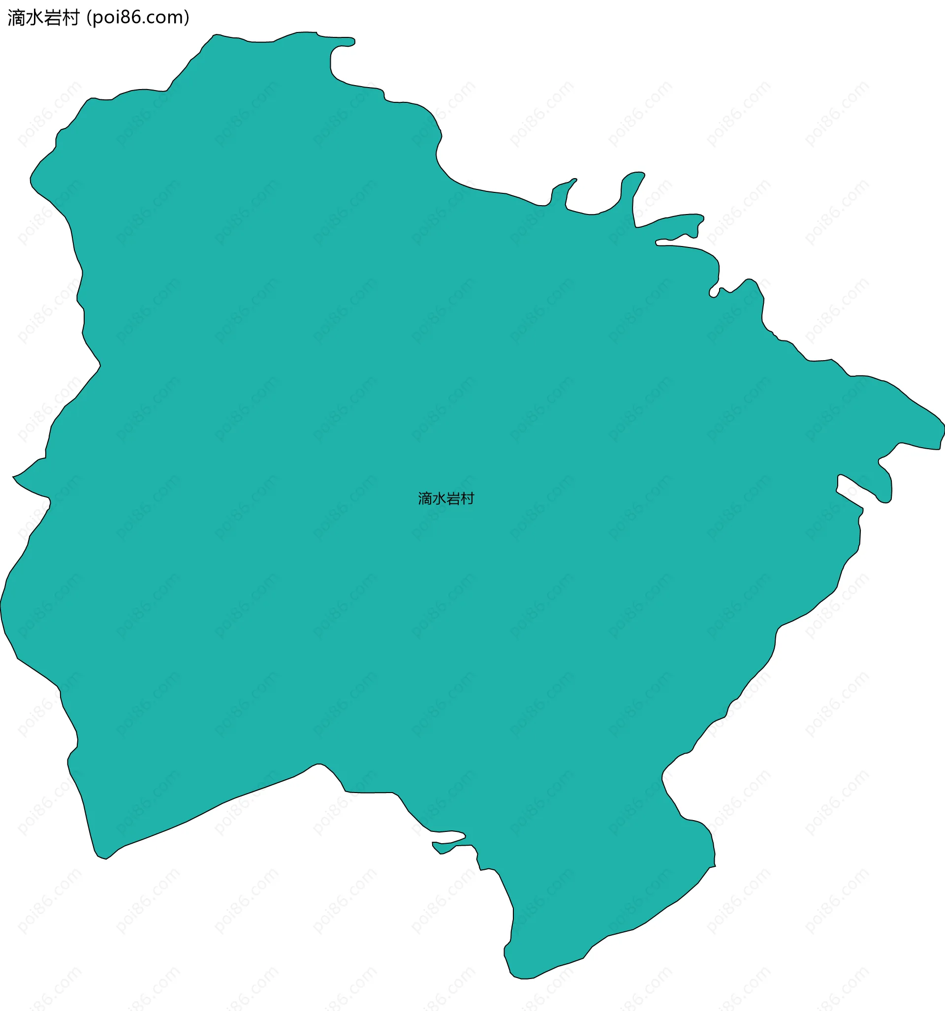 滴水岩村边界地图