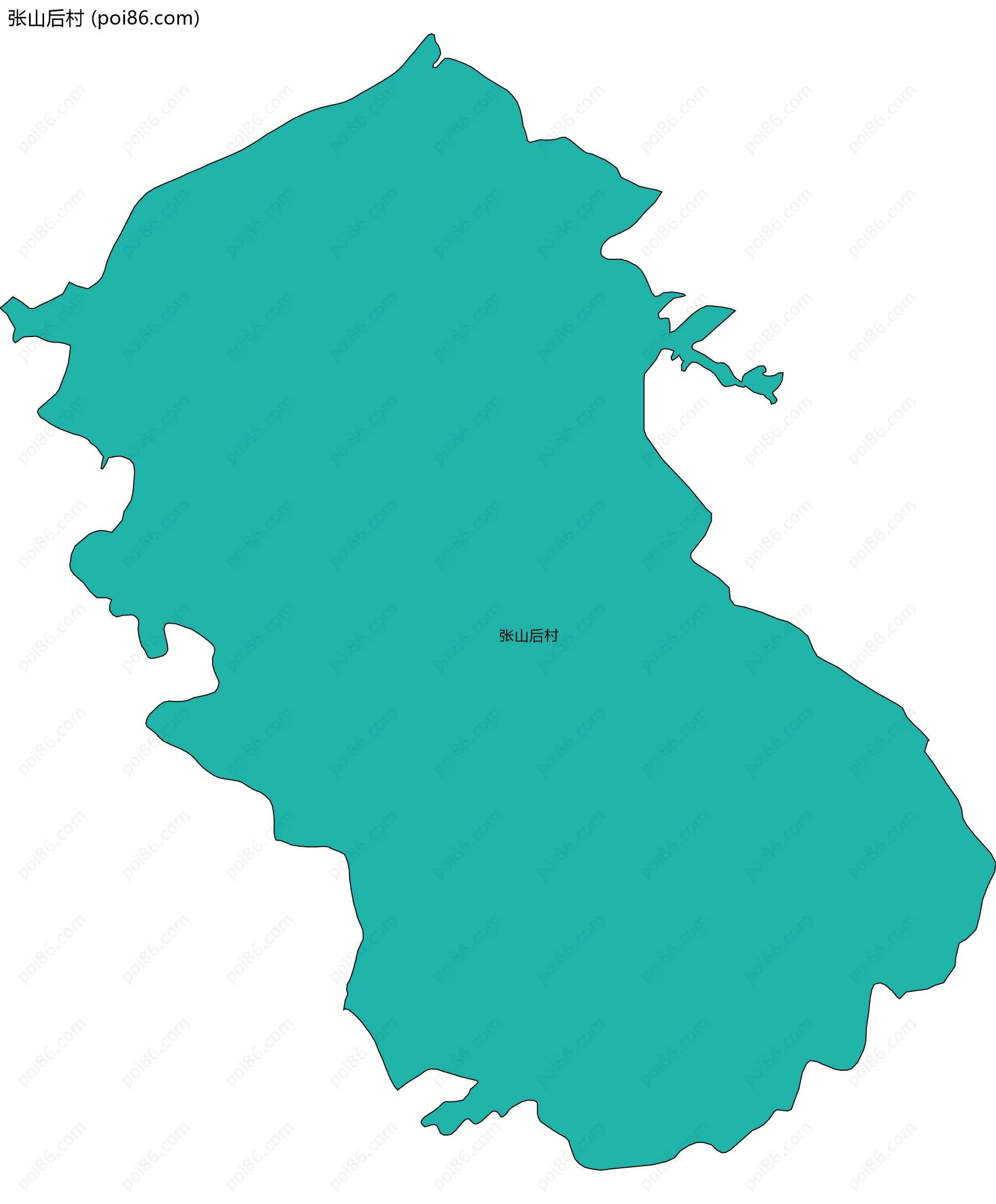 张山后村边界地图