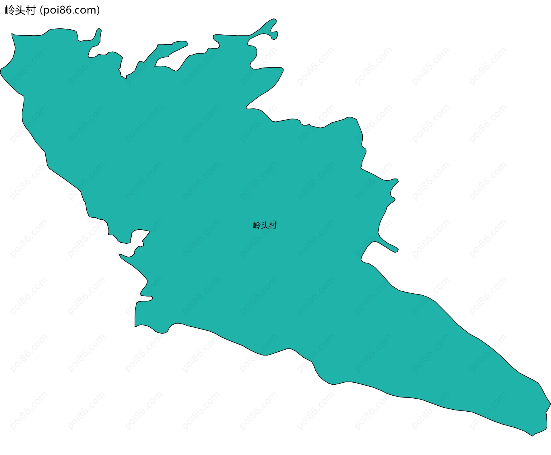 岭头村边界地图