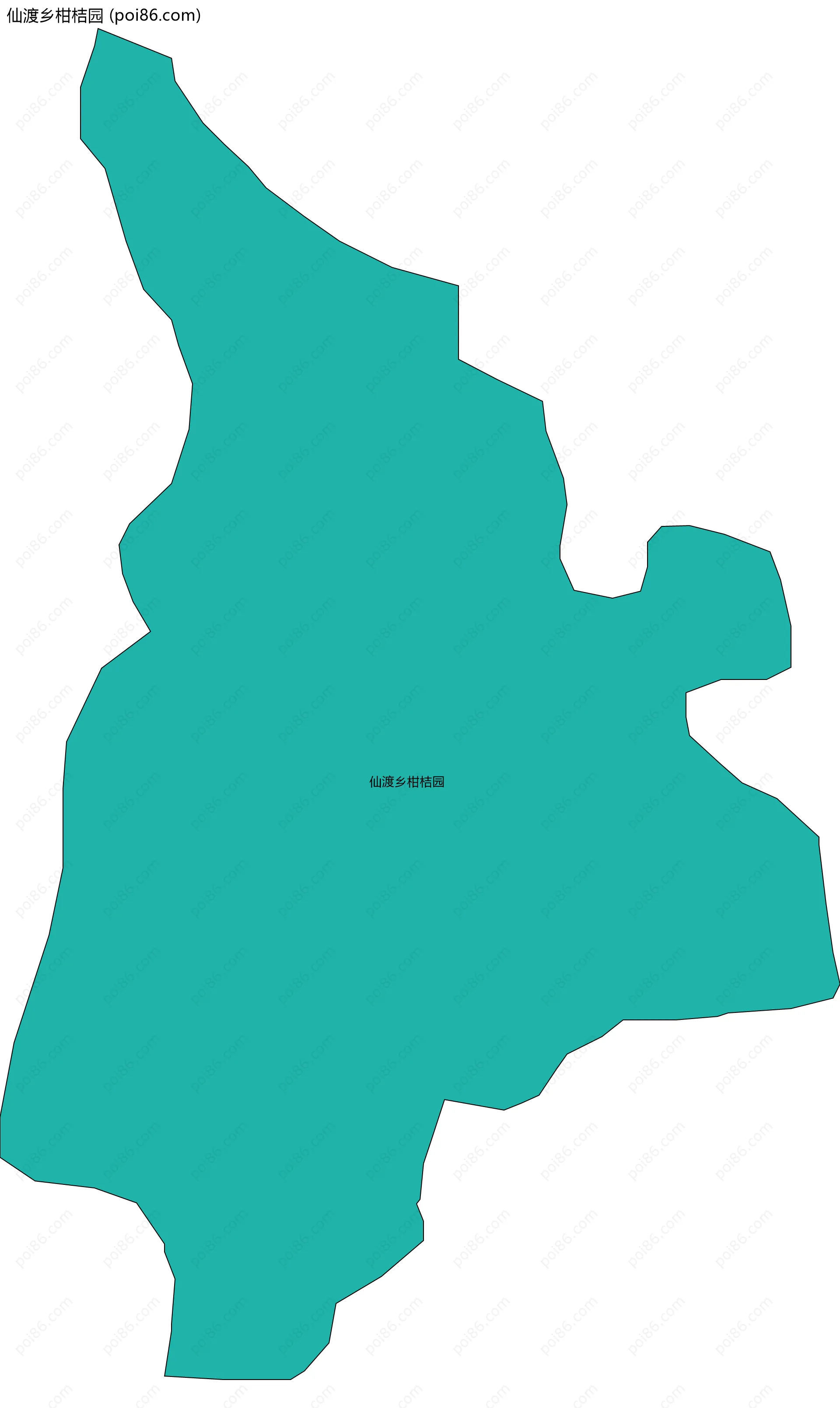 仙渡乡柑桔园边界地图