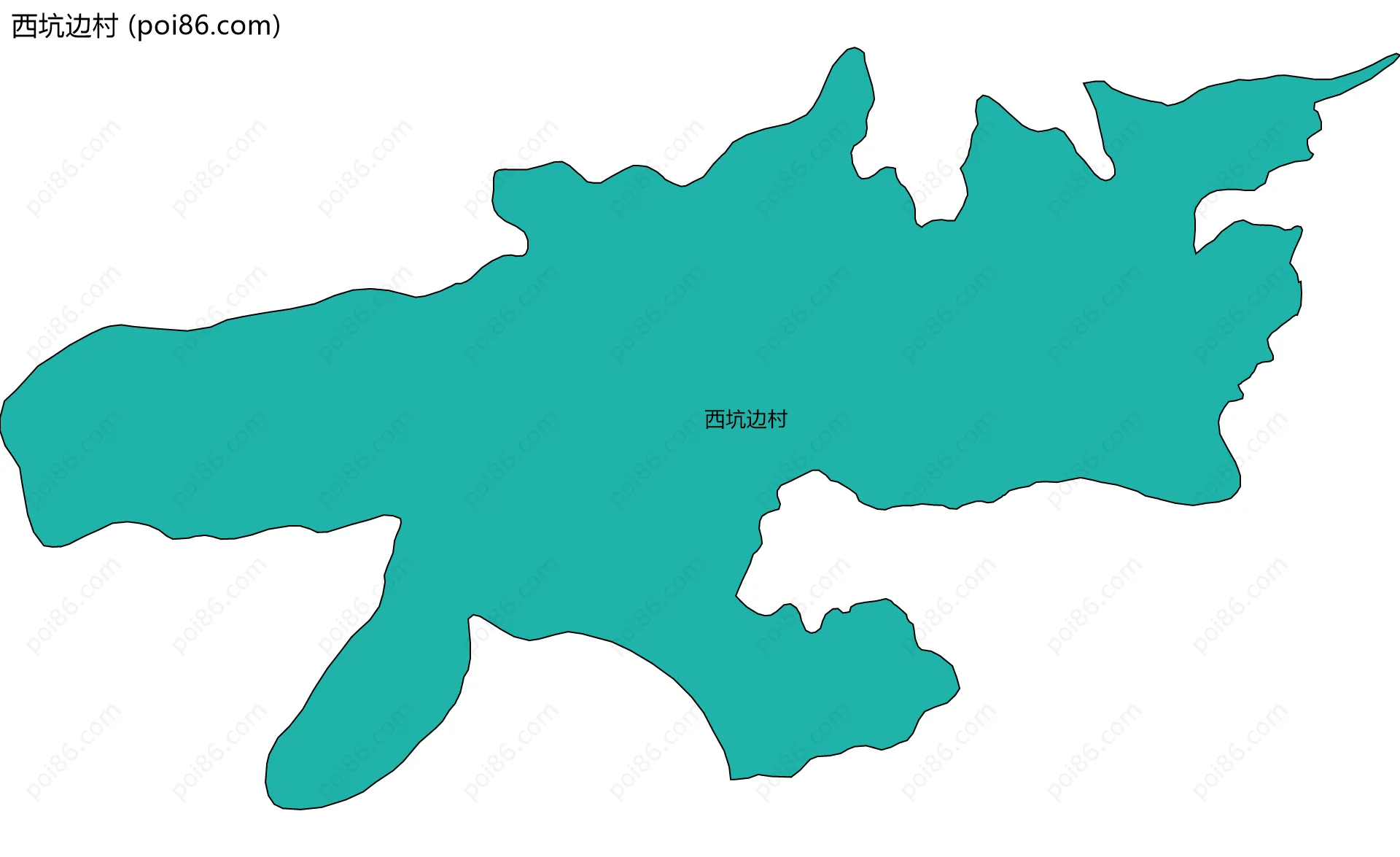 西坑边村边界地图