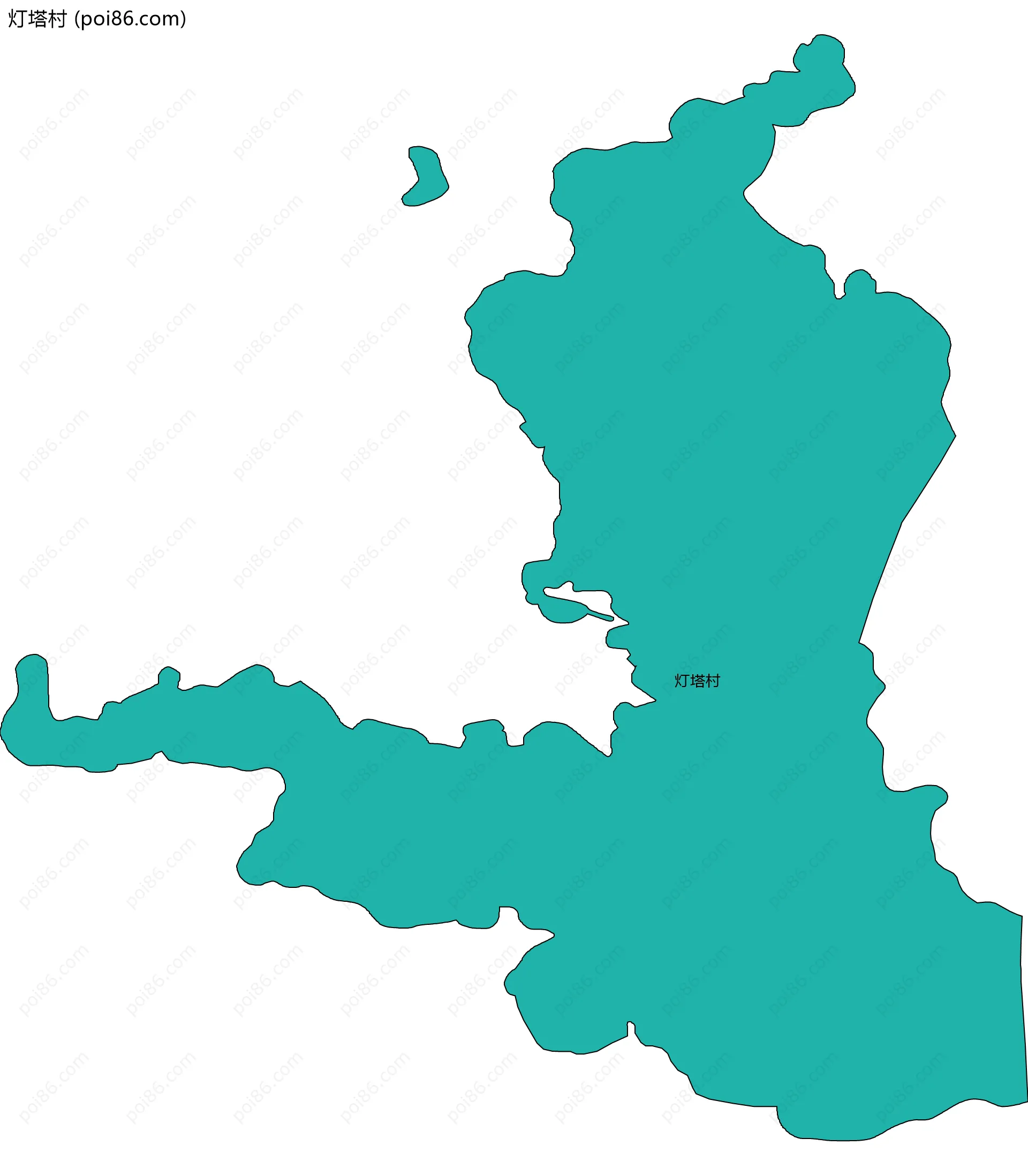 灯塔村边界地图