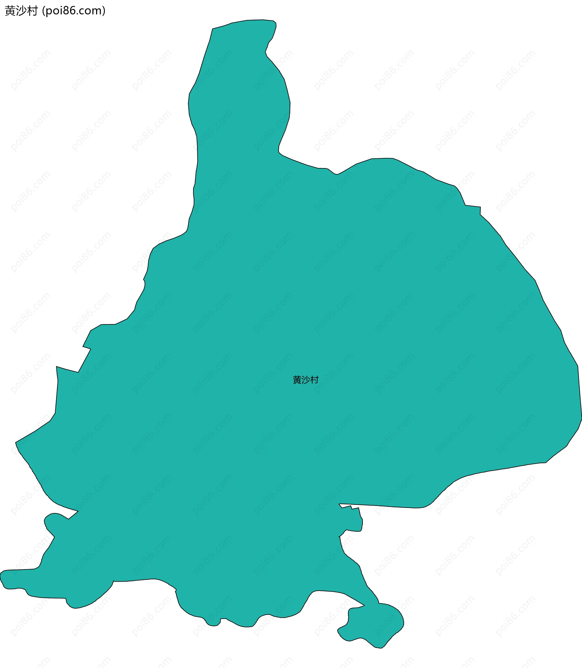 黄沙村边界地图