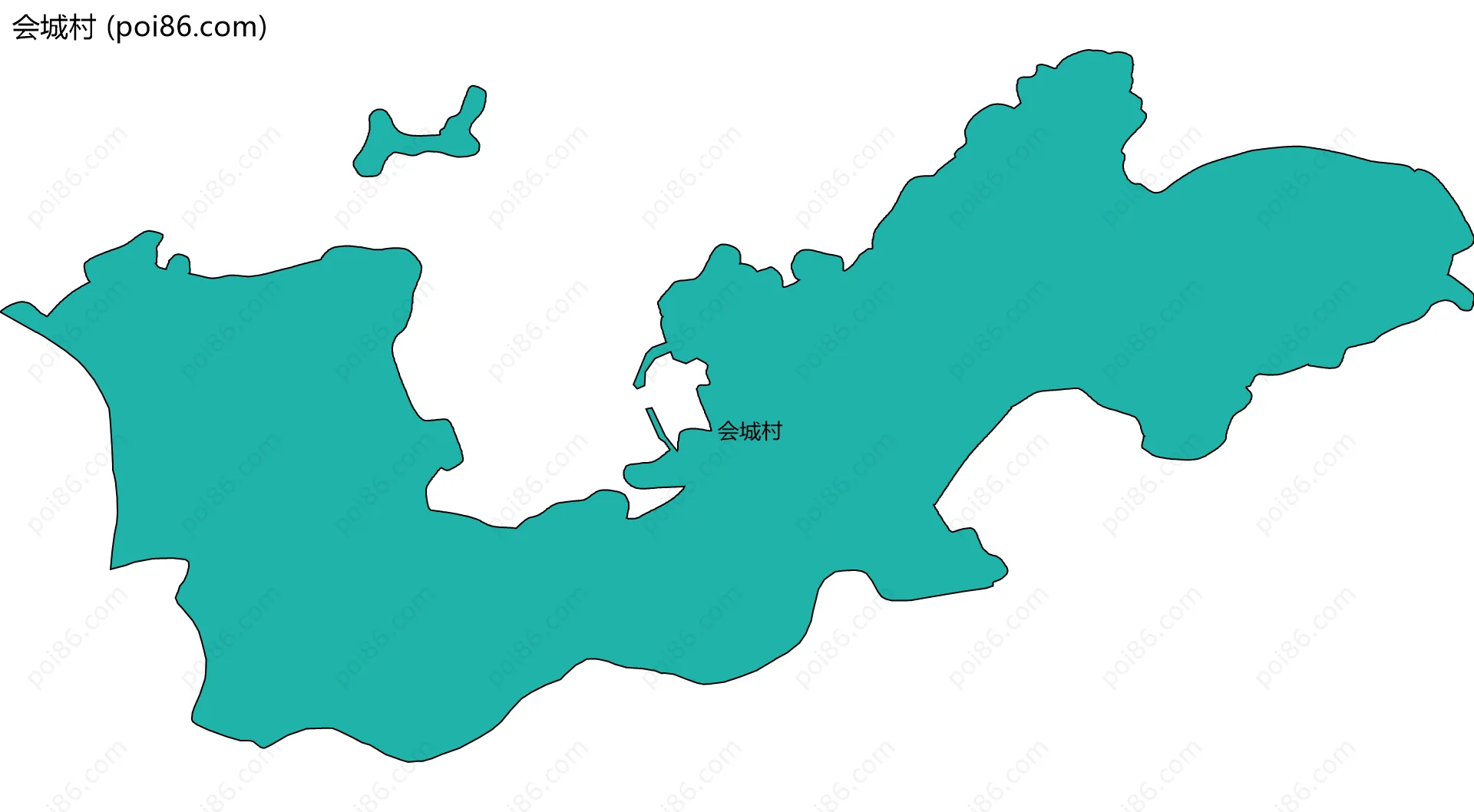 会城村边界地图