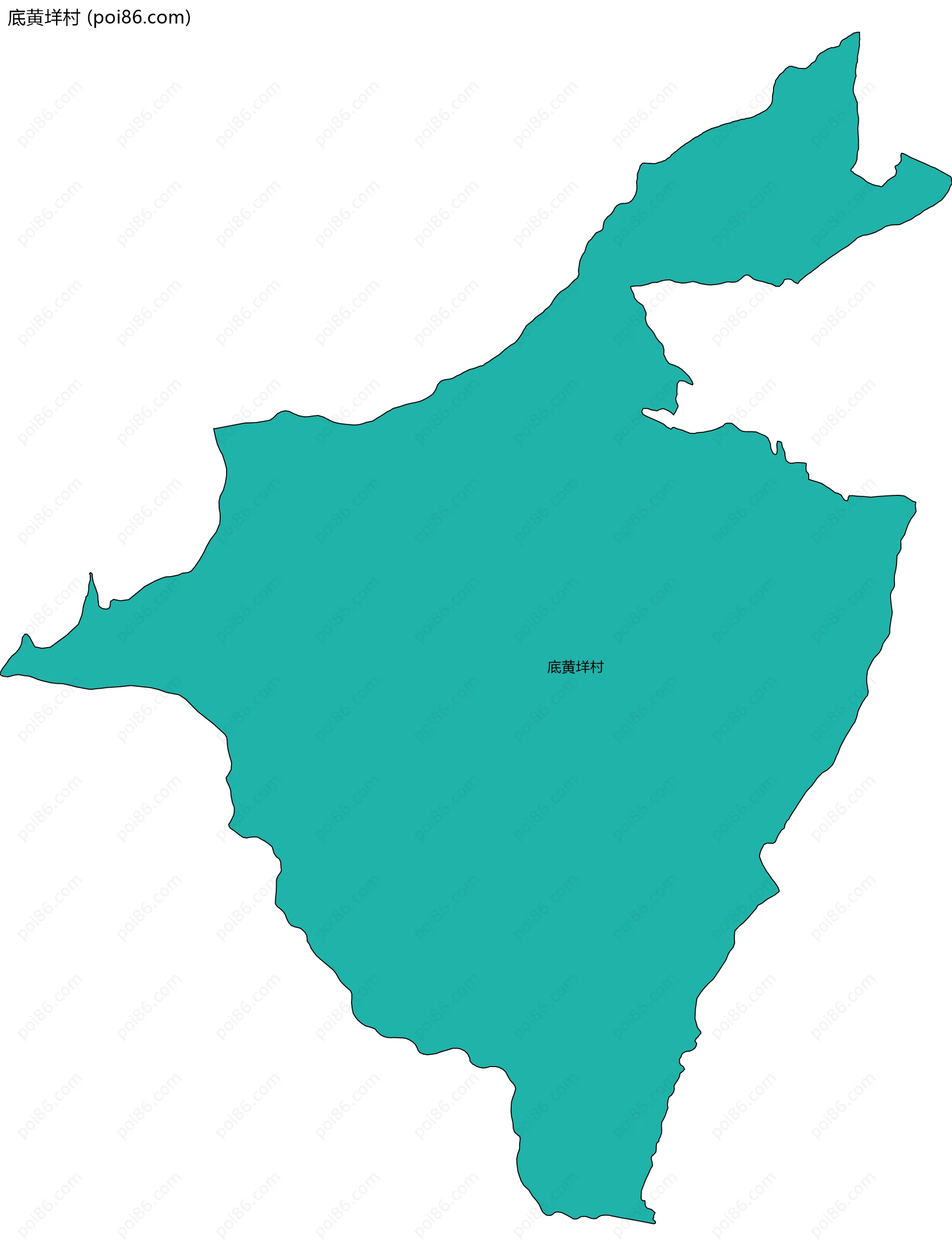 底黄垟村边界地图