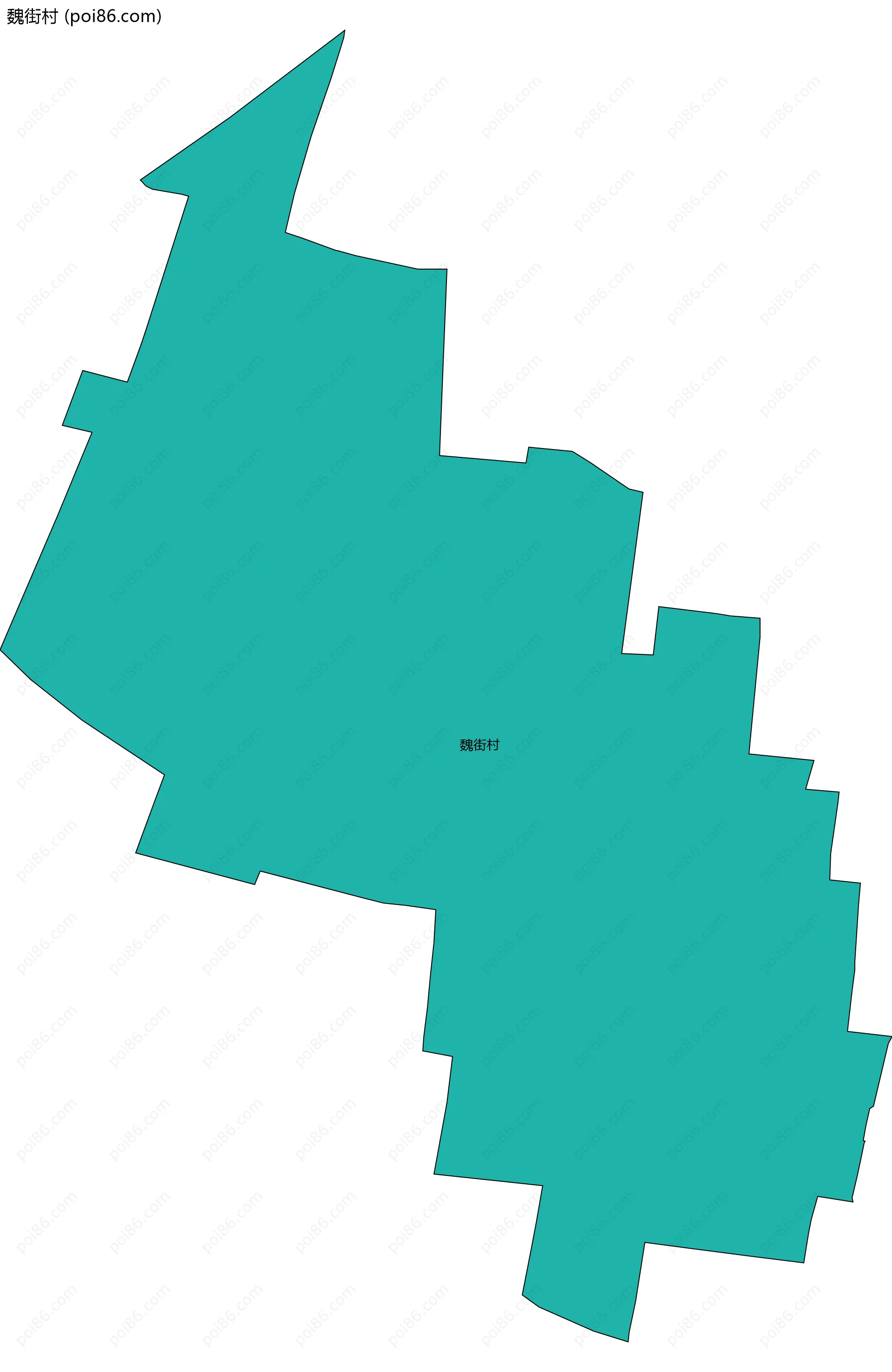 魏街村边界地图