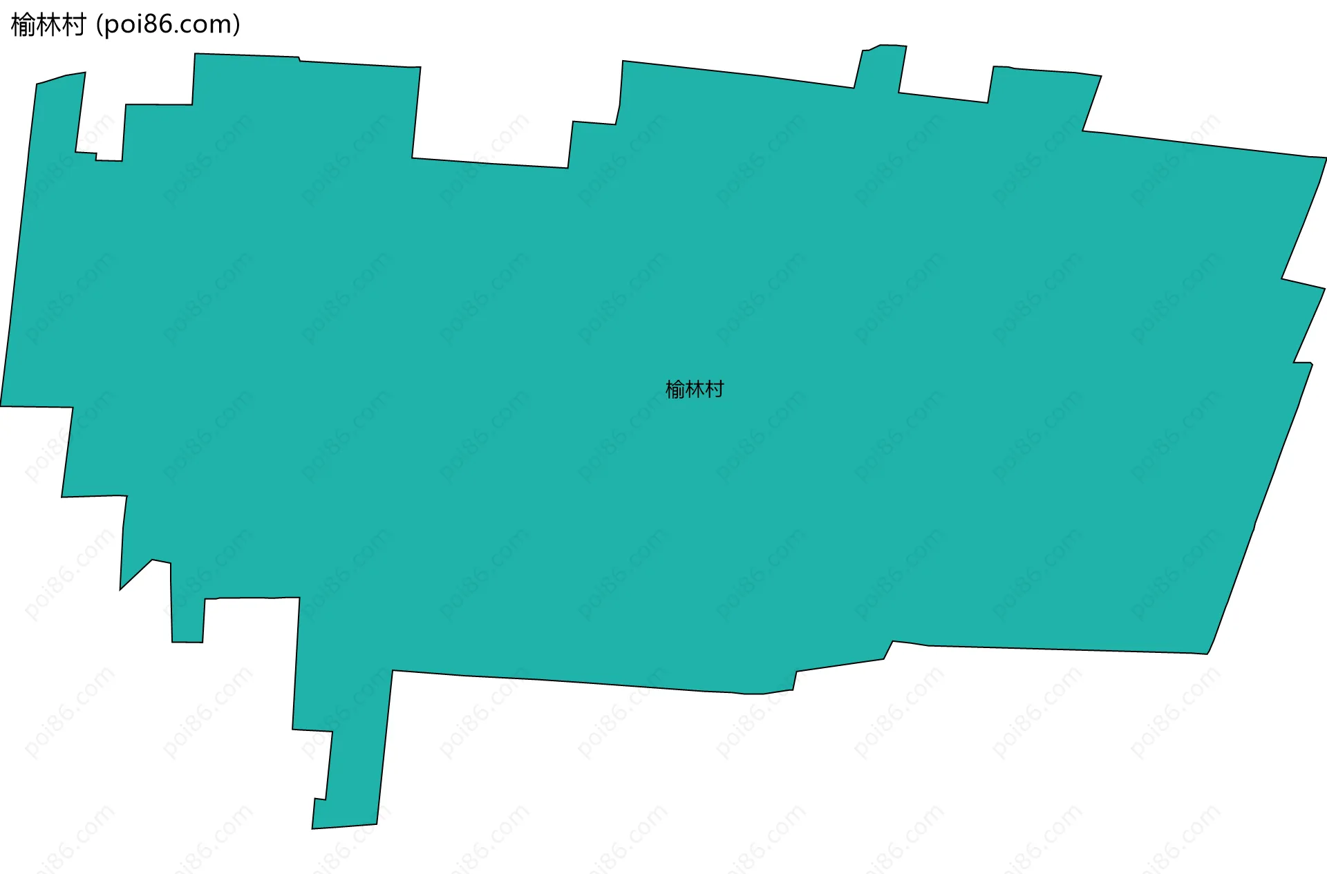 榆林村边界地图