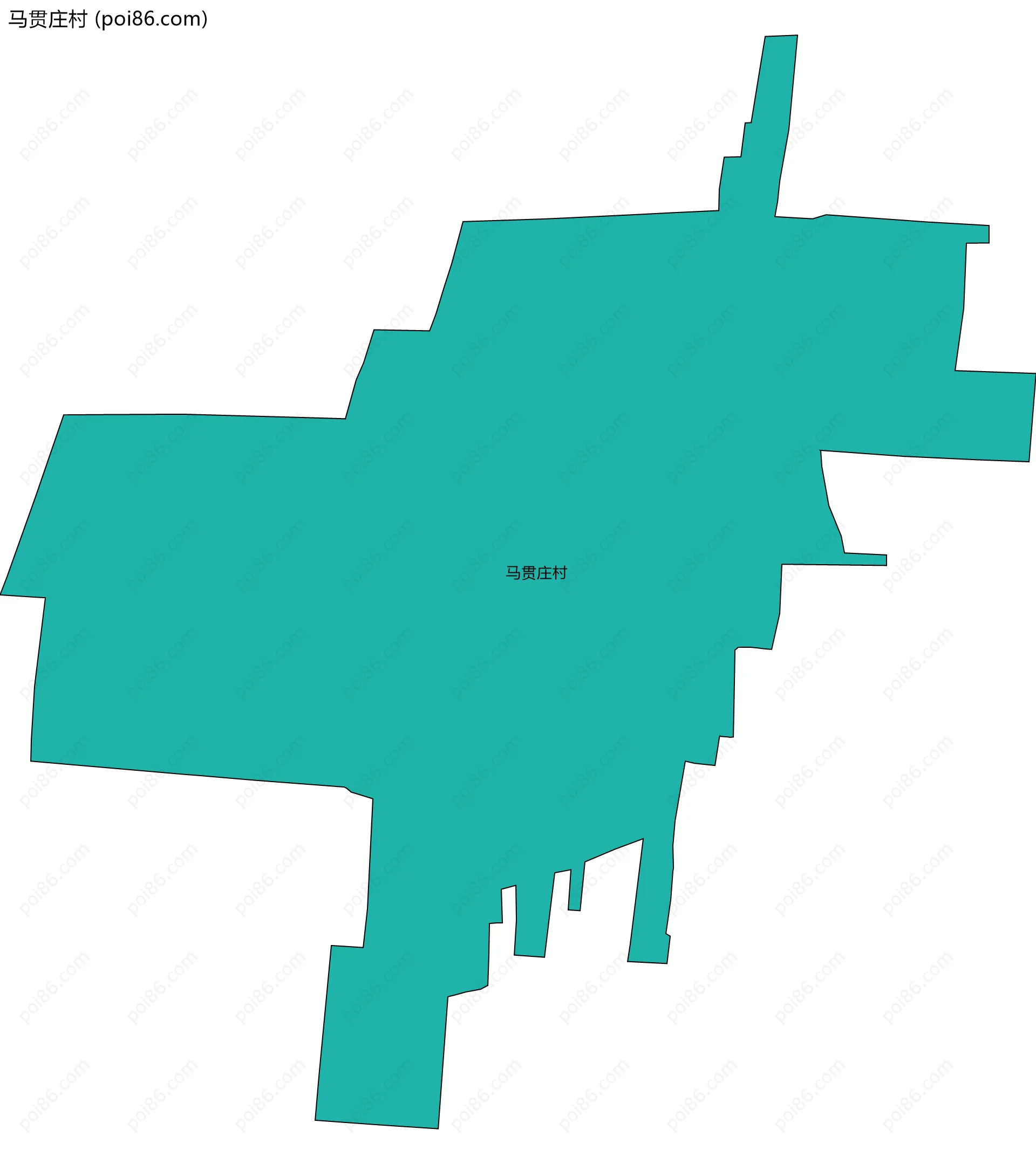 马贯庄村边界地图