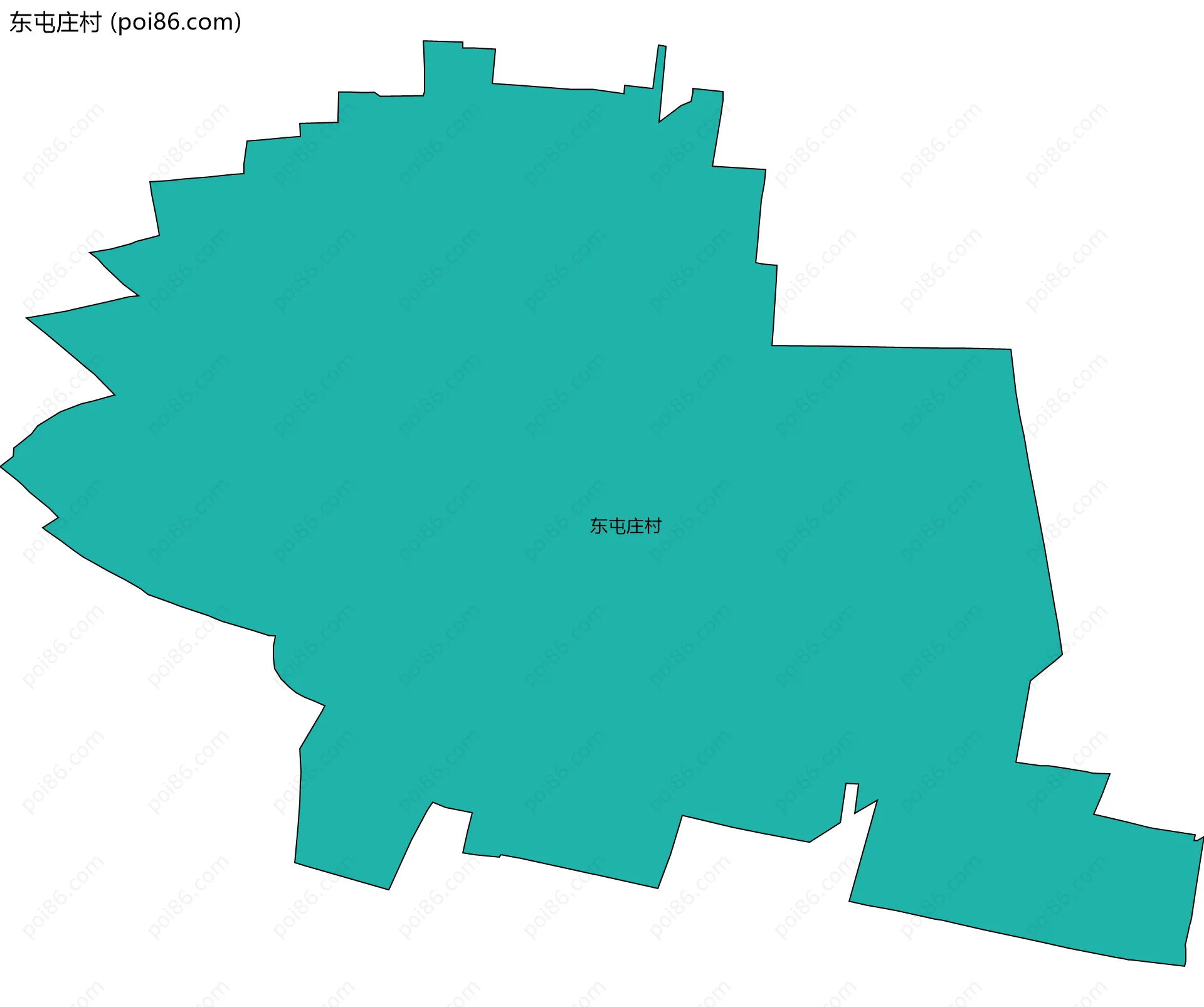 东屯庄村边界地图