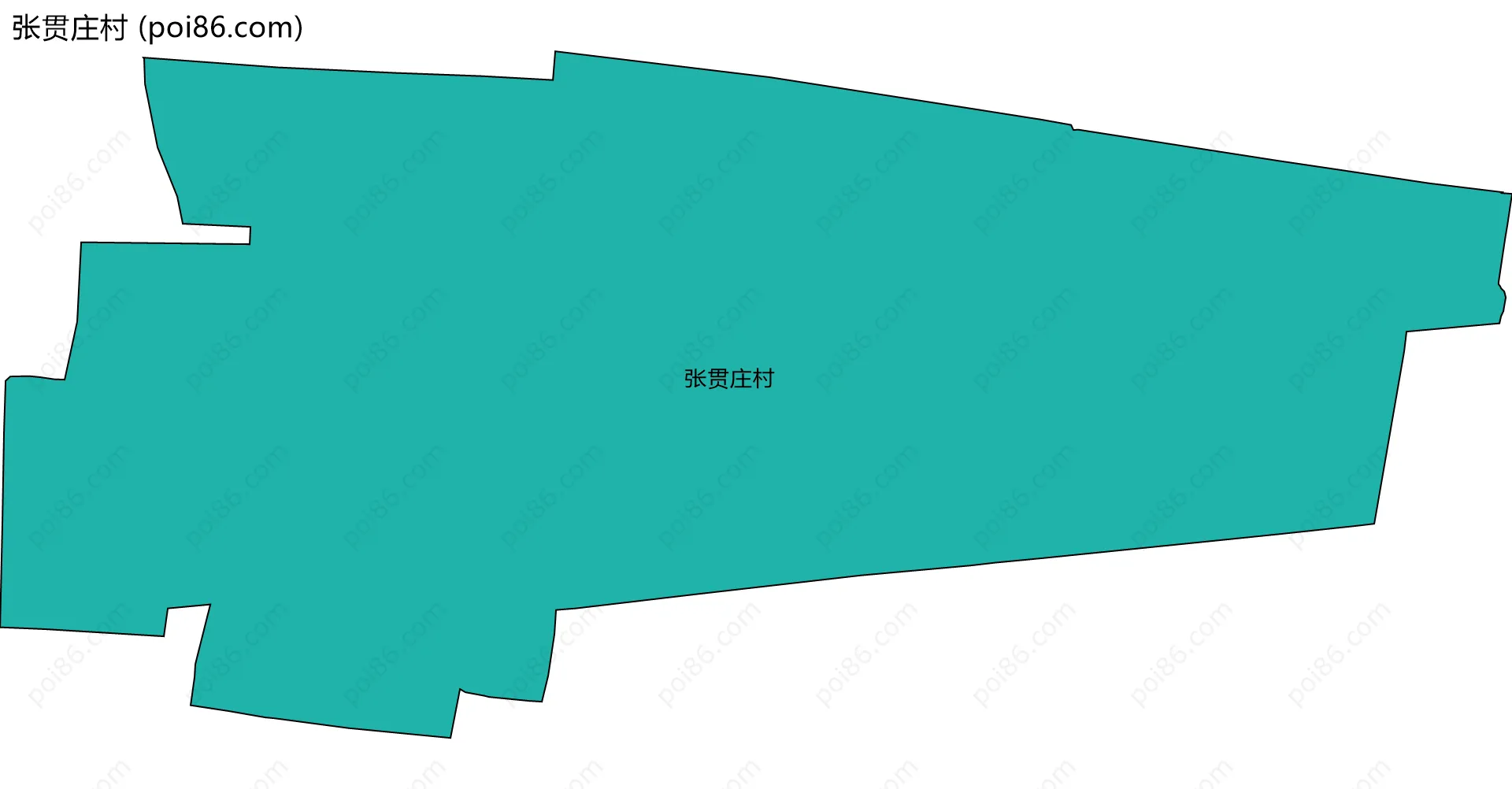 张贯庄村边界地图