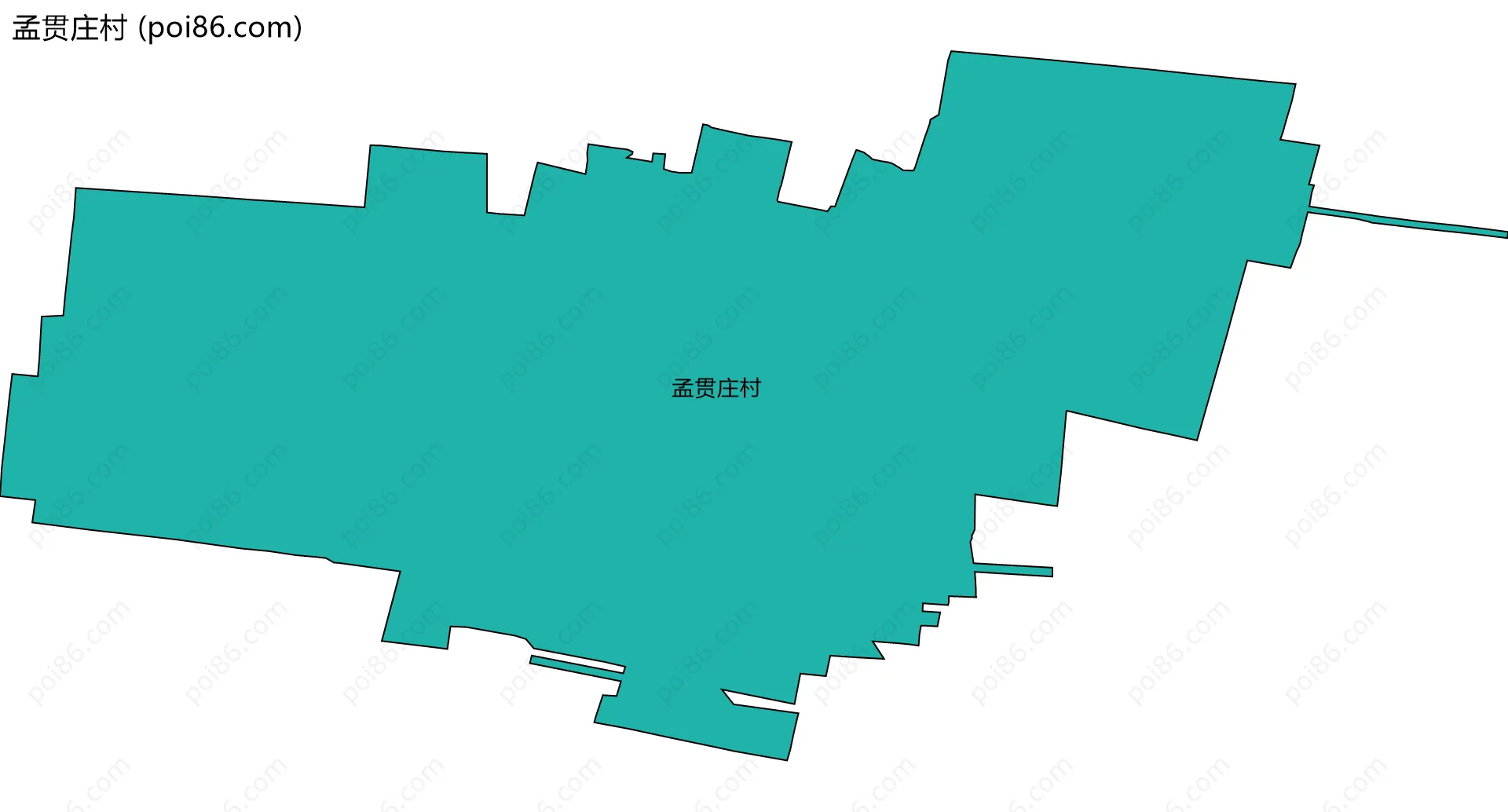 孟贯庄村边界地图