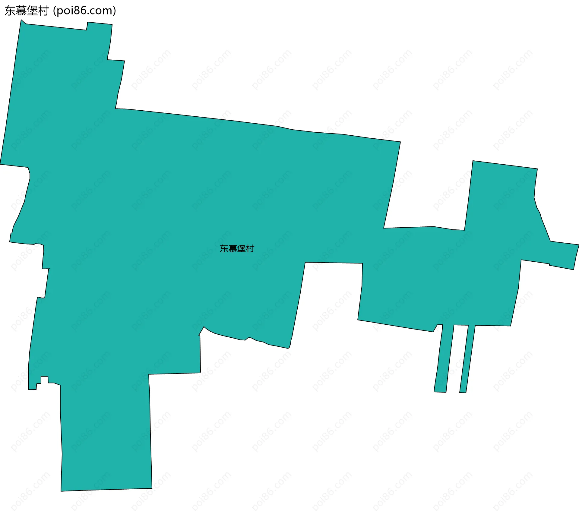 东慕堡村边界地图