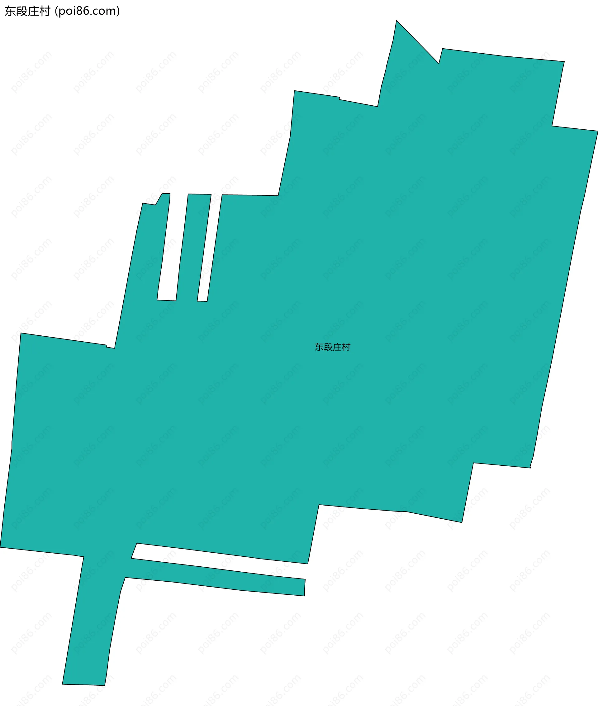 东段庄村边界地图