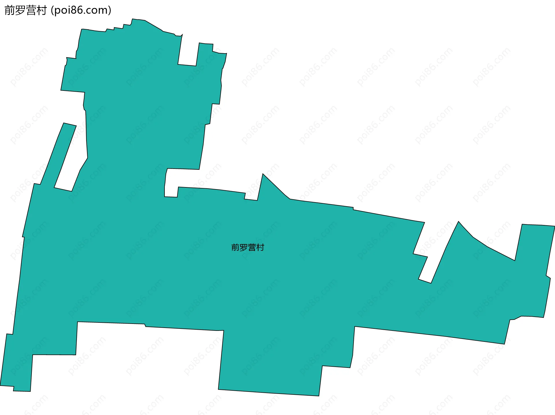 前罗营村边界地图