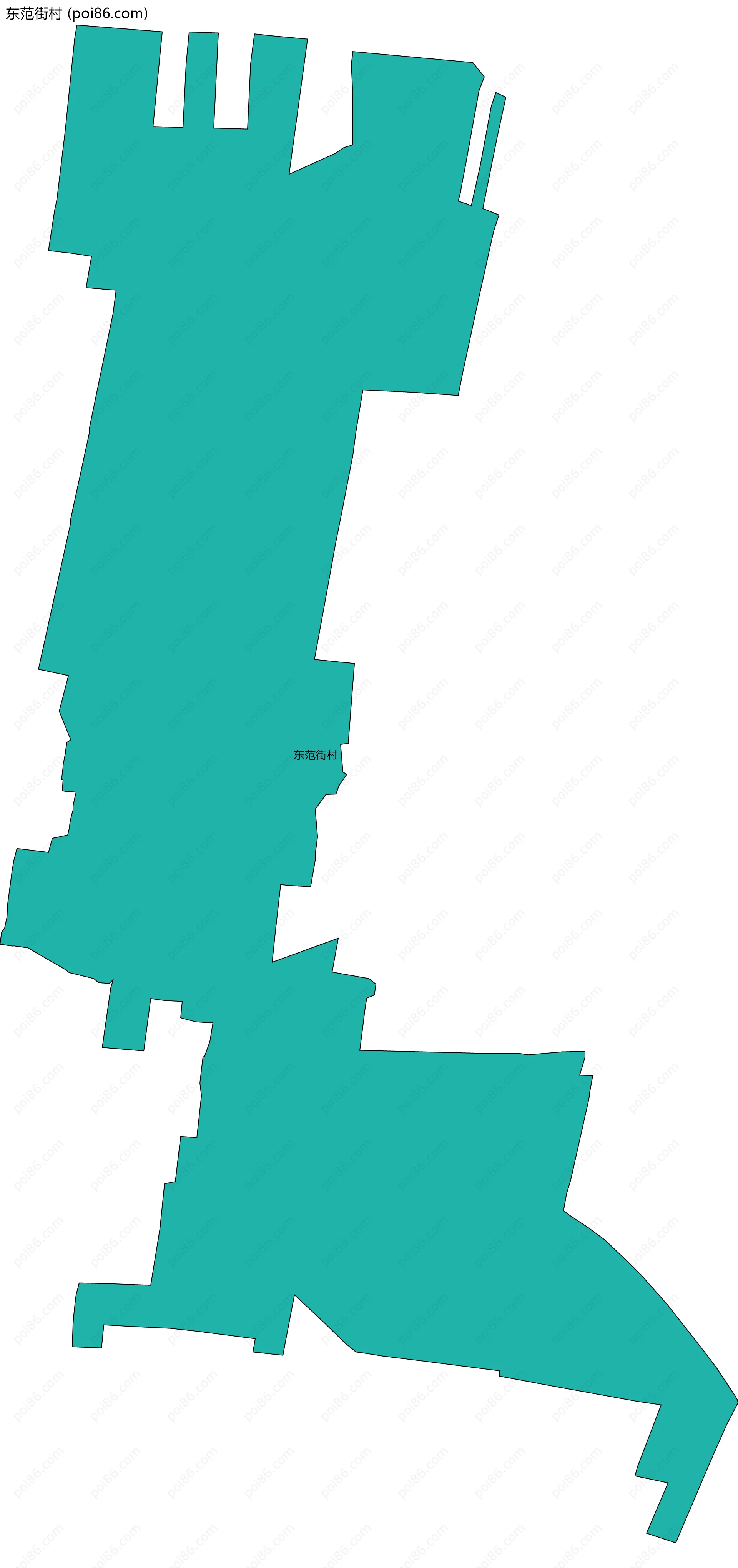 东范街村边界地图