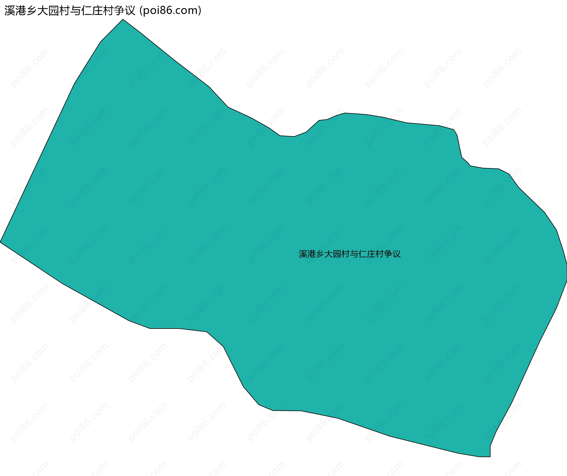 溪港乡大园村与仁庄村争议边界地图