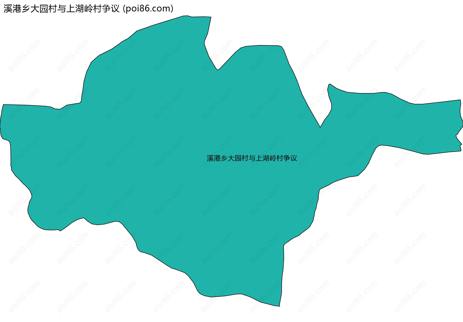 溪港乡大园村与上湖岭村争议边界地图