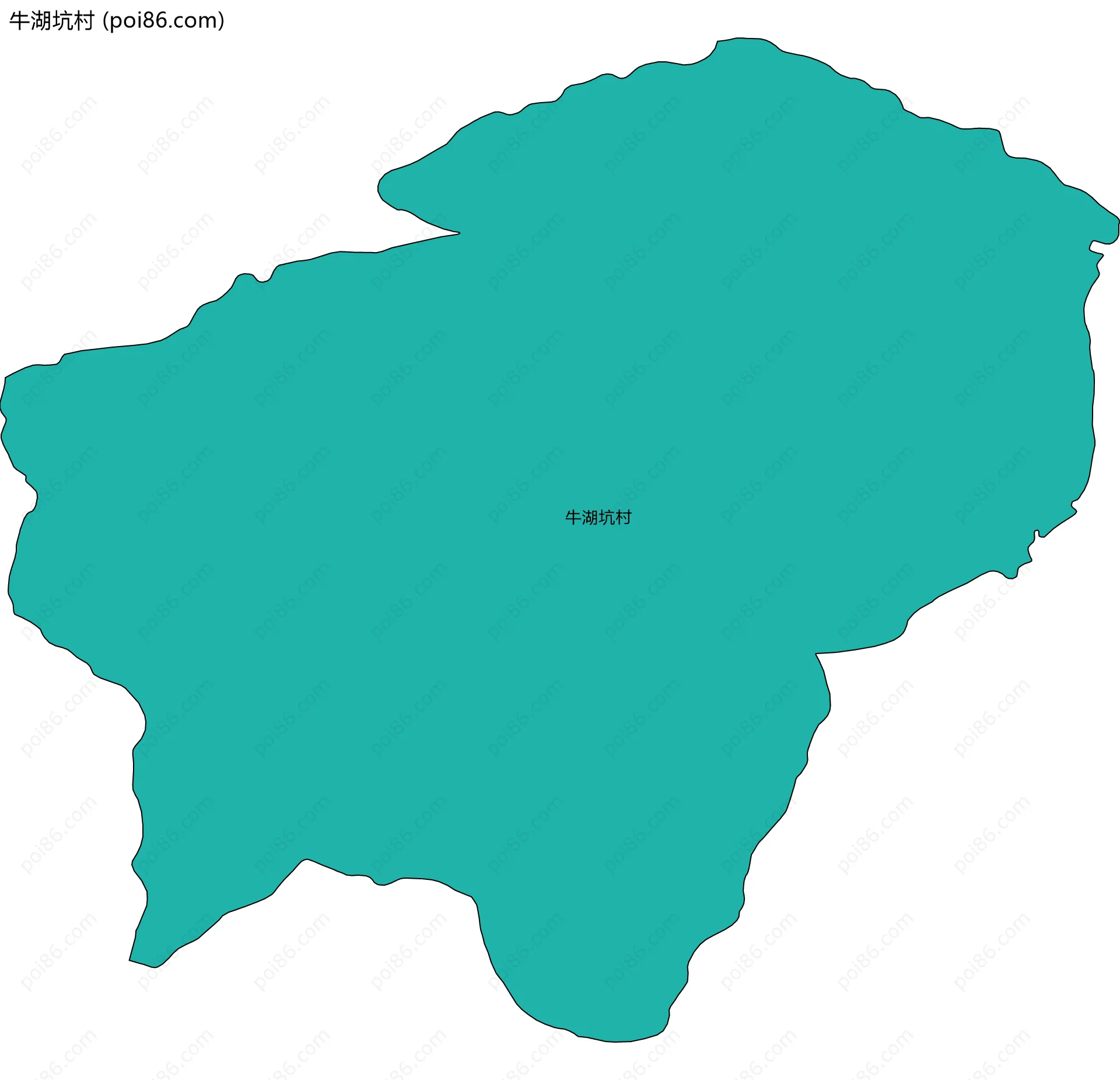 牛湖坑村边界地图