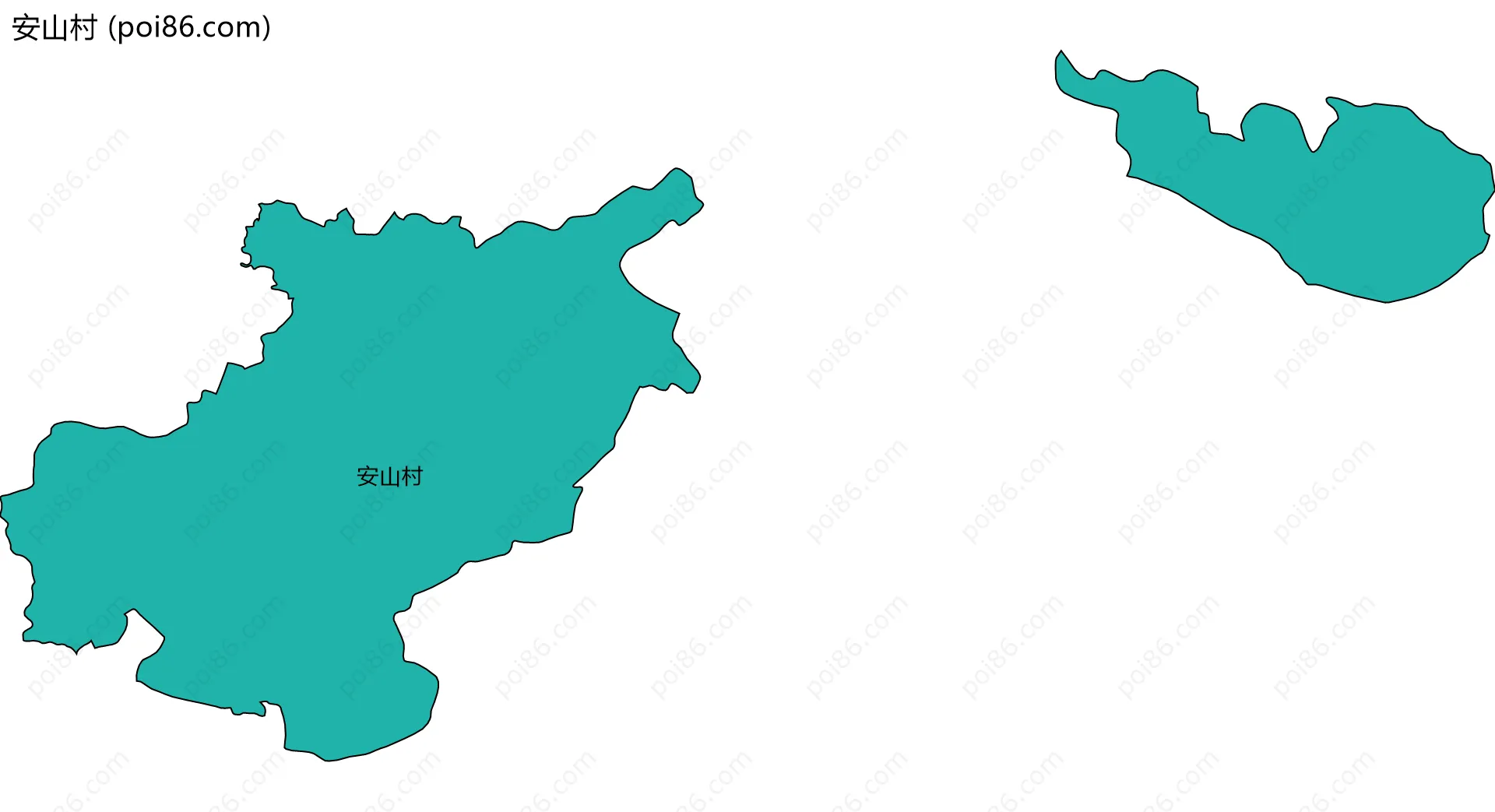 安山村边界地图