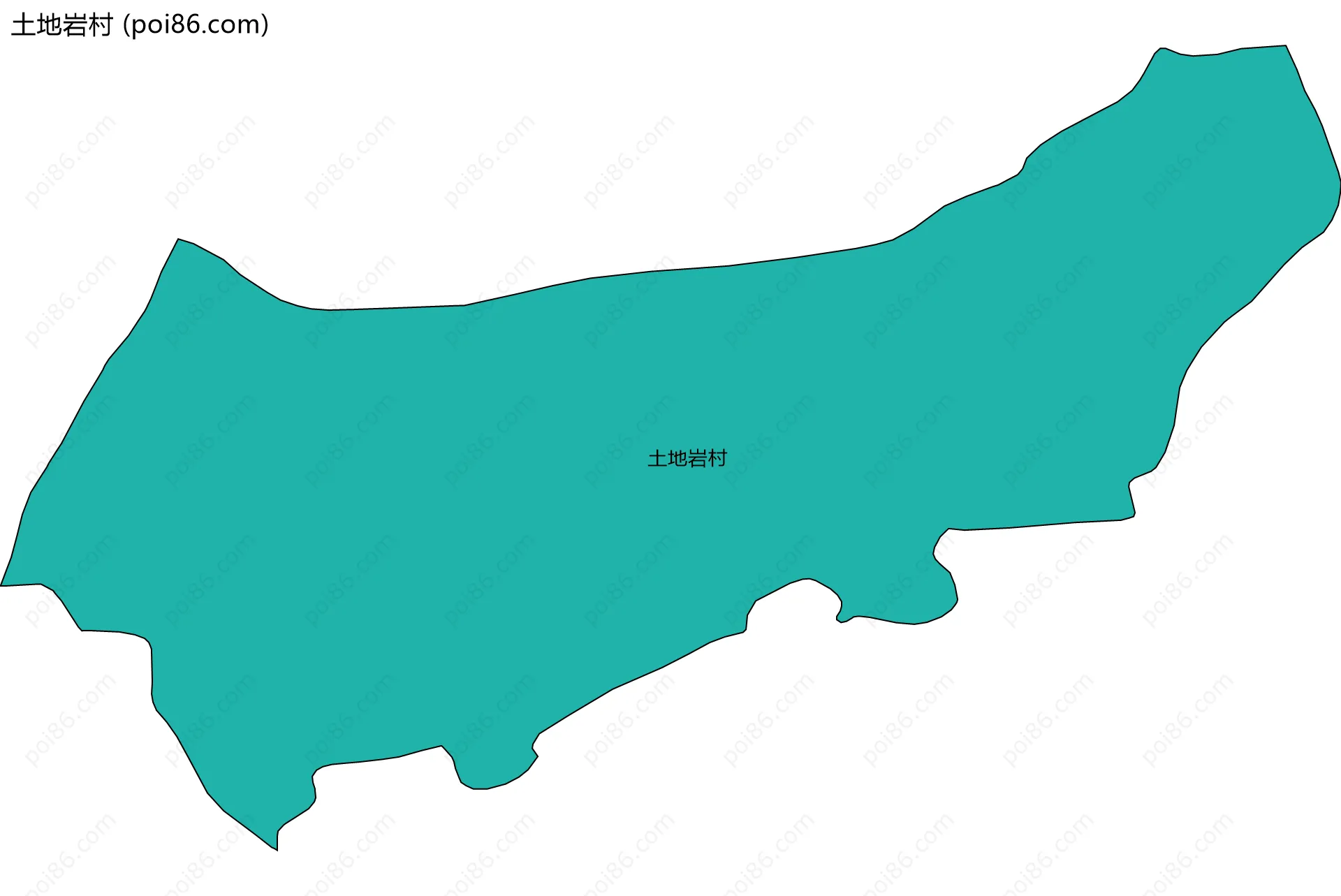 土地岩村边界地图