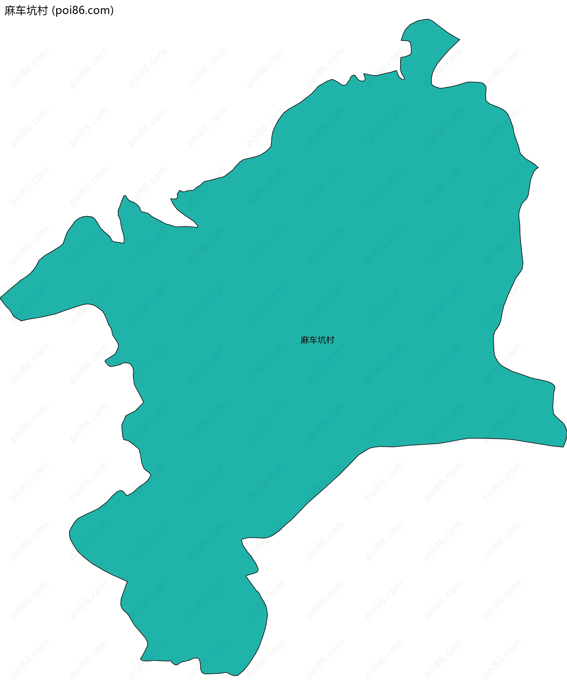 麻车坑村边界地图