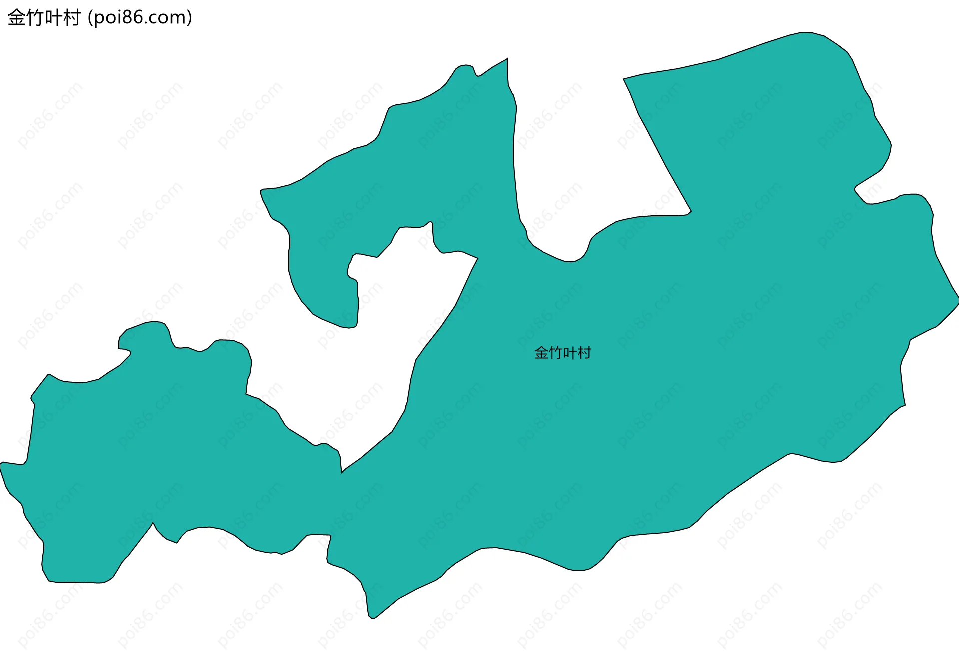 金竹叶村边界地图