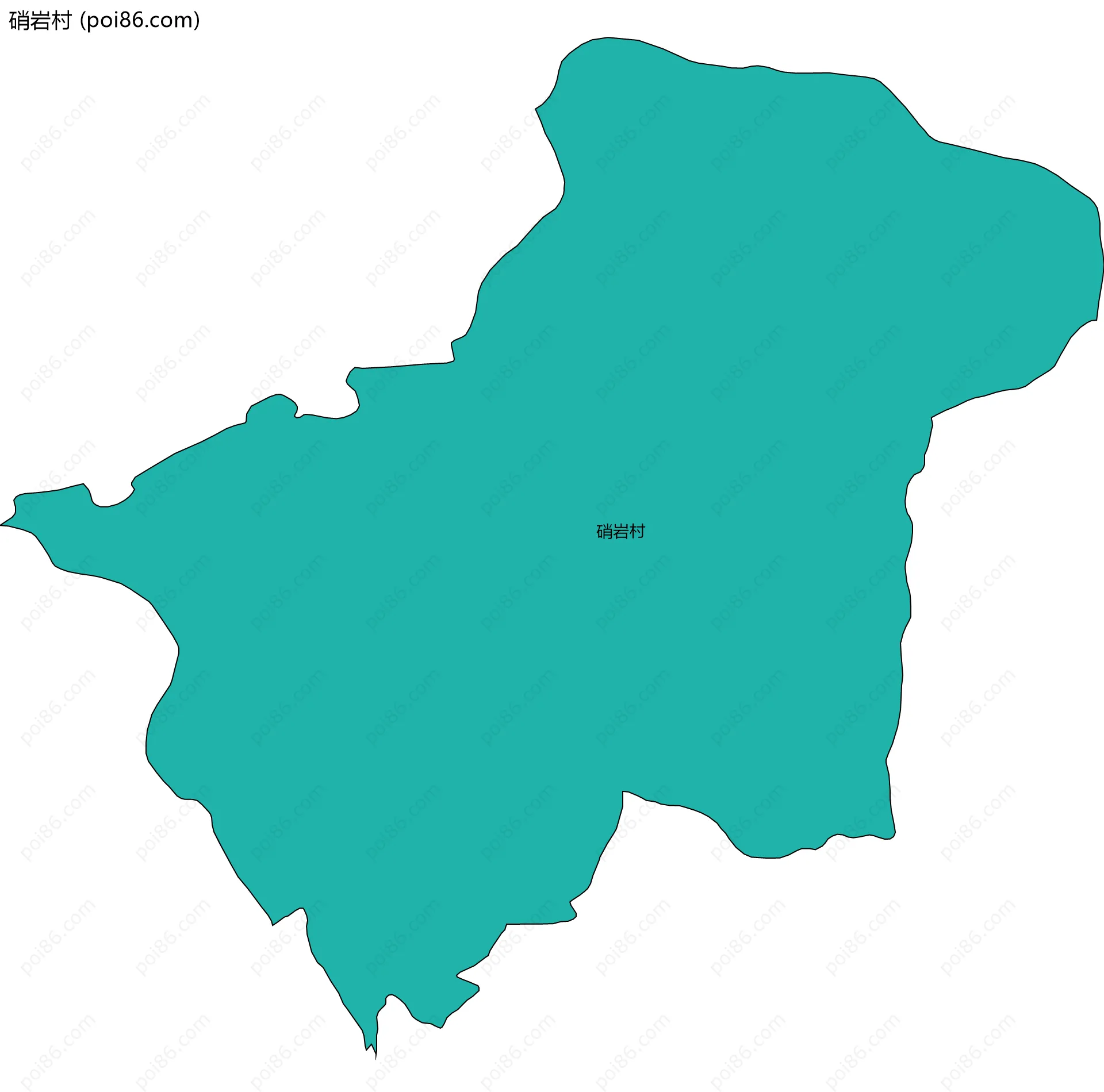 硝岩村边界地图