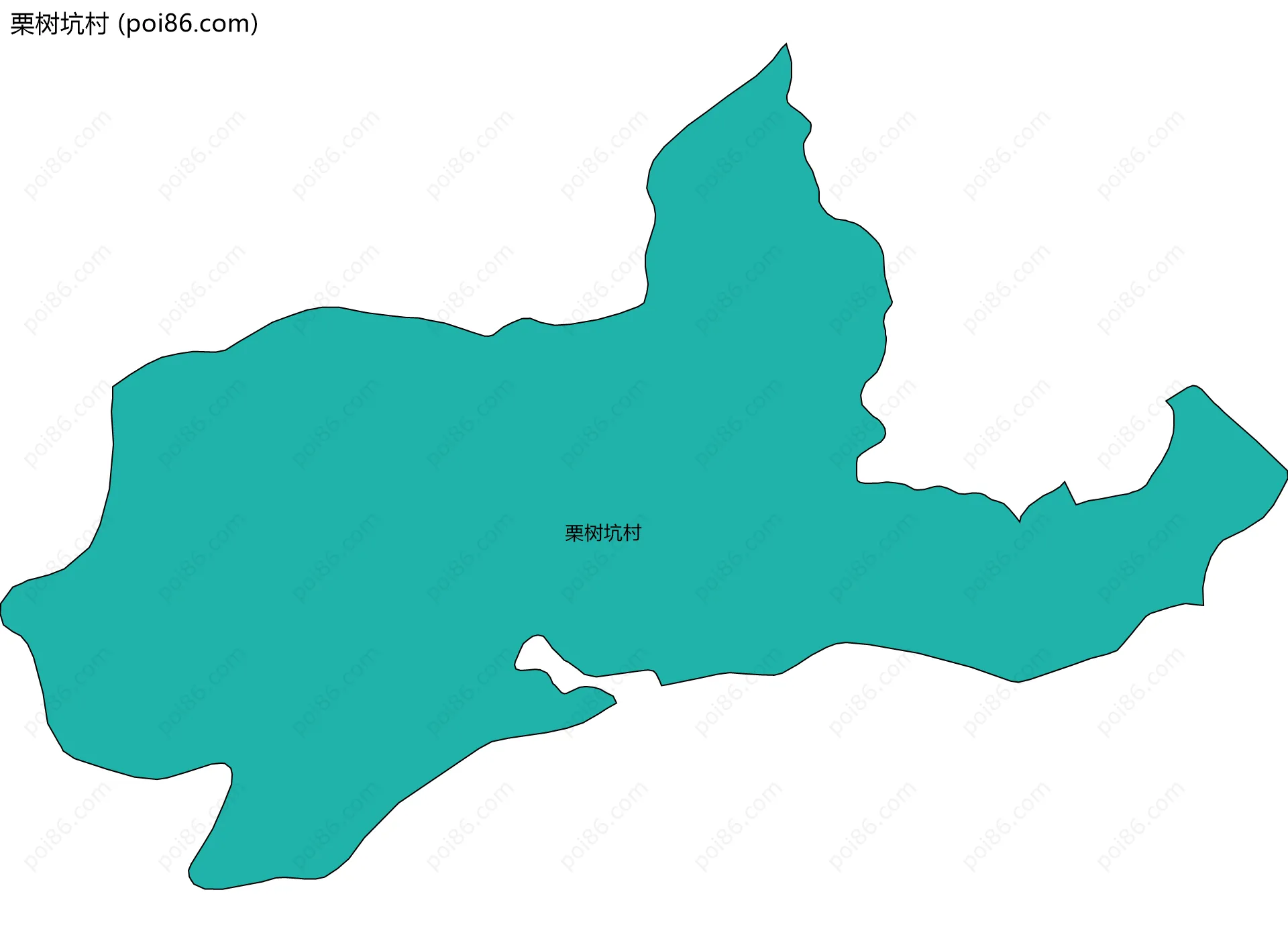栗树坑村边界地图