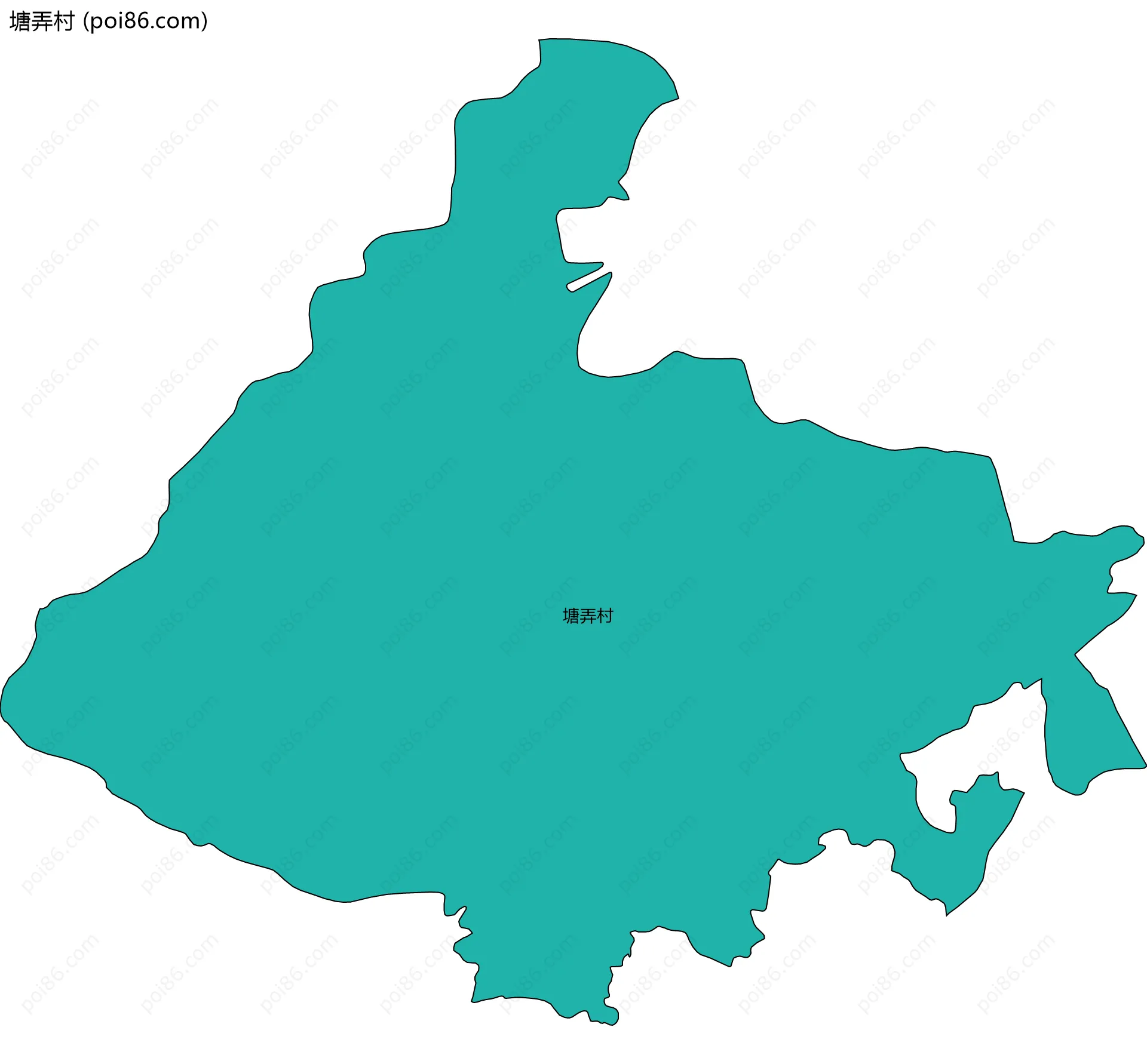 塘弄村边界地图