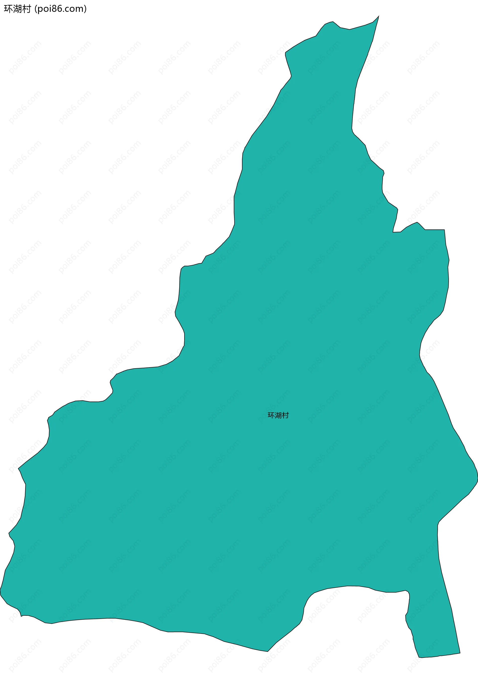 环湖村边界地图